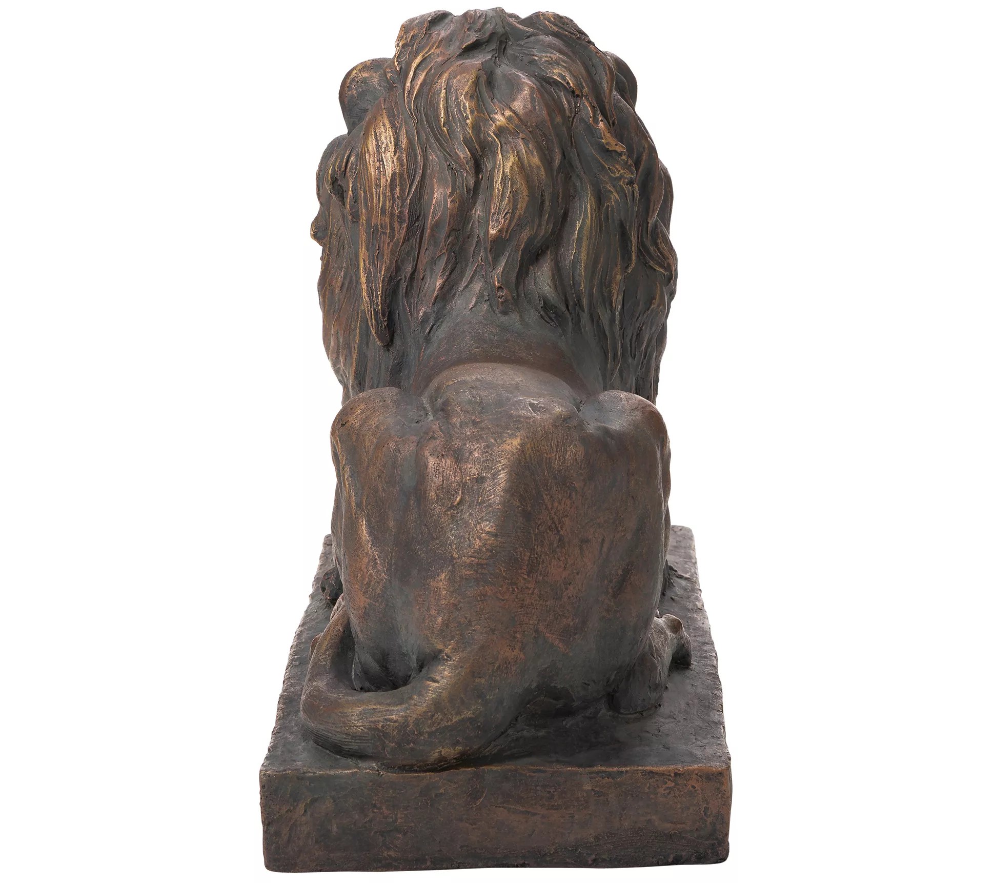 Glitzhome Majestic King Lying Lion Lawn Garden Statue
