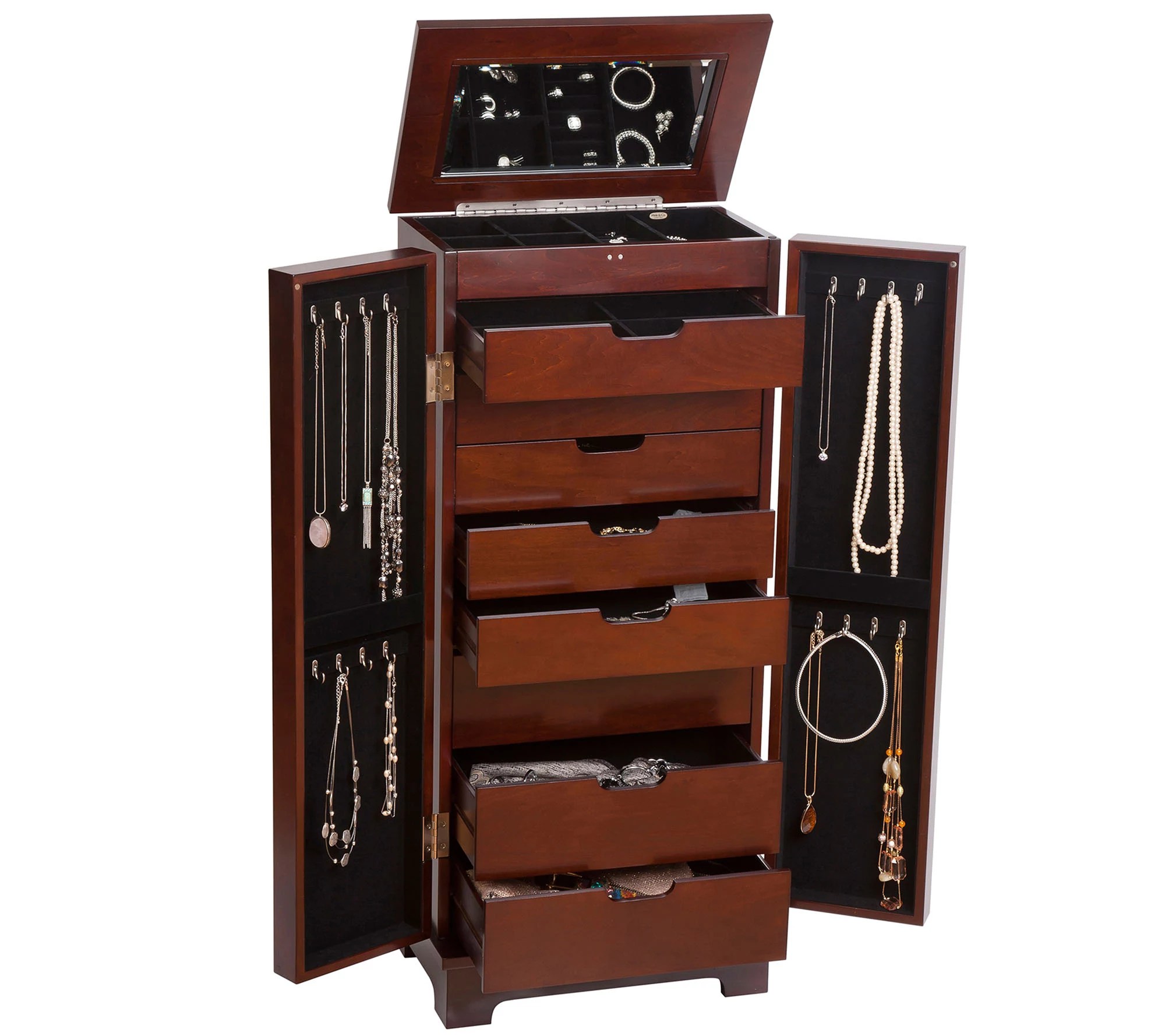 Mele & Co. Lynwood Wooden Jewelry Armoire