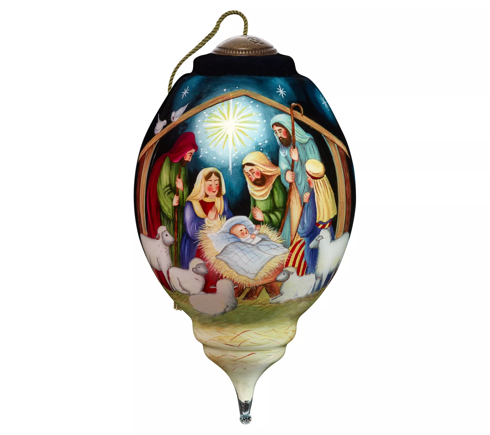 Joy to the World Nativity Ornament by Ne'Qwa