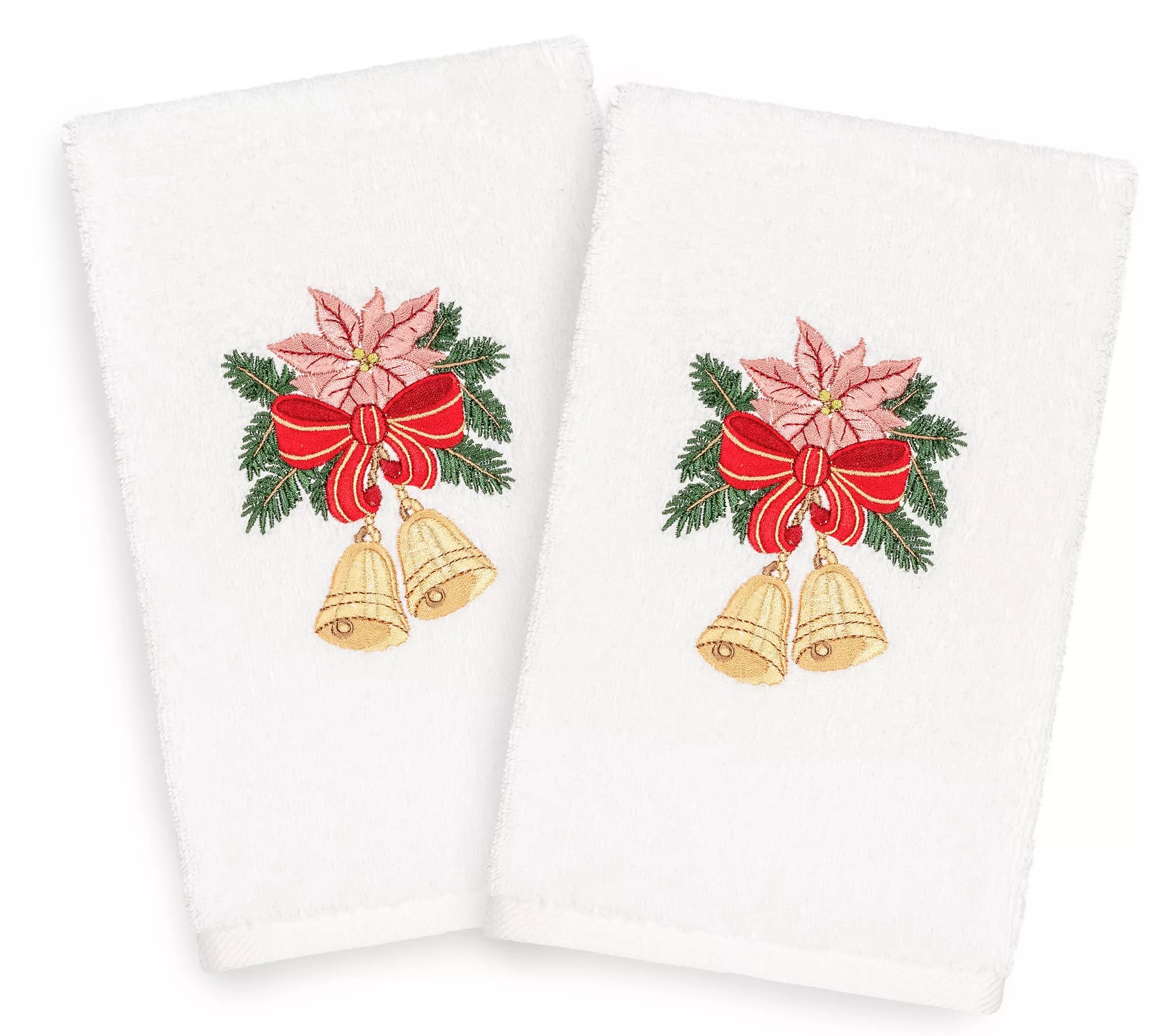 Linum Home Textiles Christmas Bells 2Piece Hand Towels