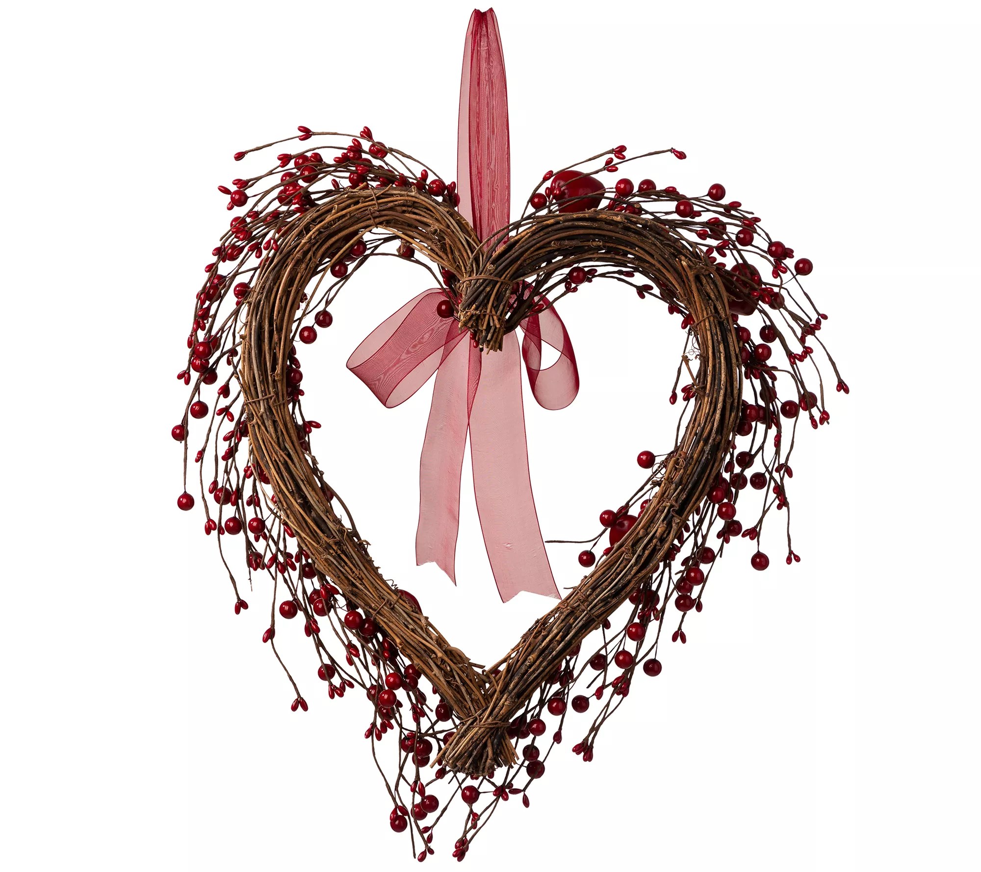 Glitzhome Valentine Berry Love Heart Wreath