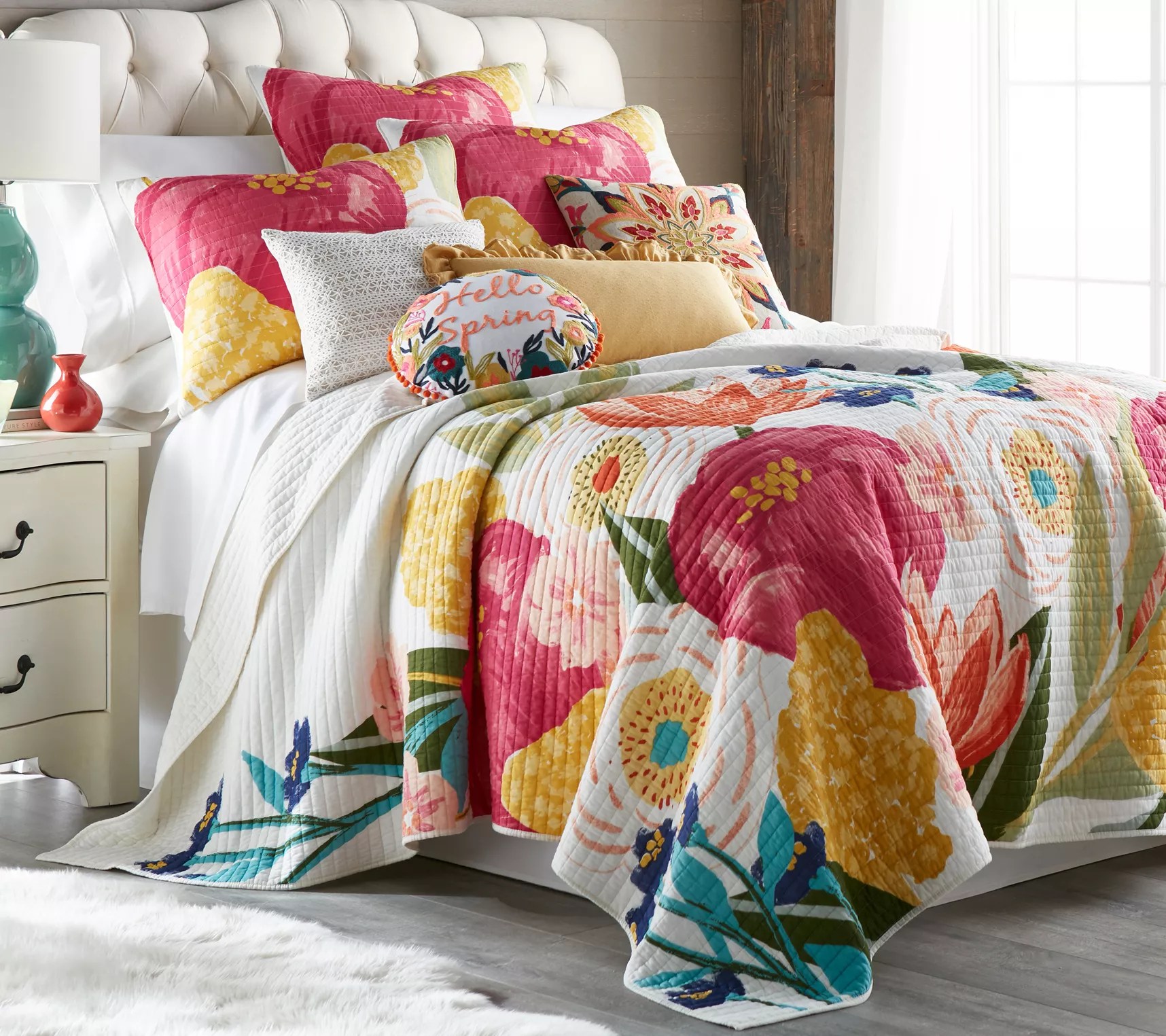 Levtex Home Grandiflora 2Piece Floral Twin/TwiXL Quilt Set