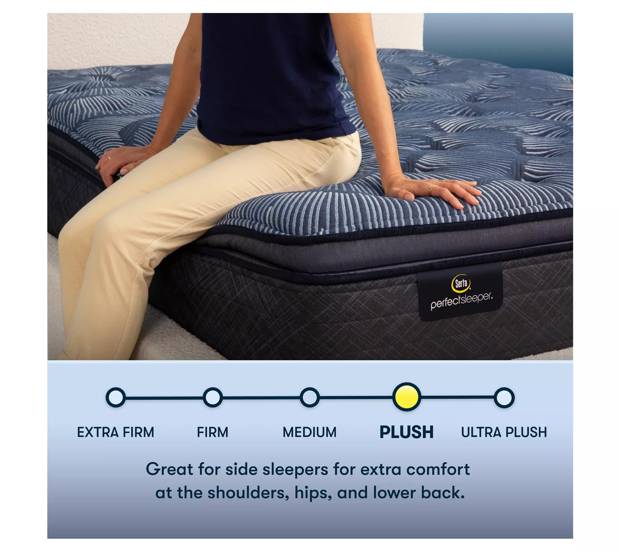 Serta Cobalt Calm 15" Plush PT Mattress Set Twn XL