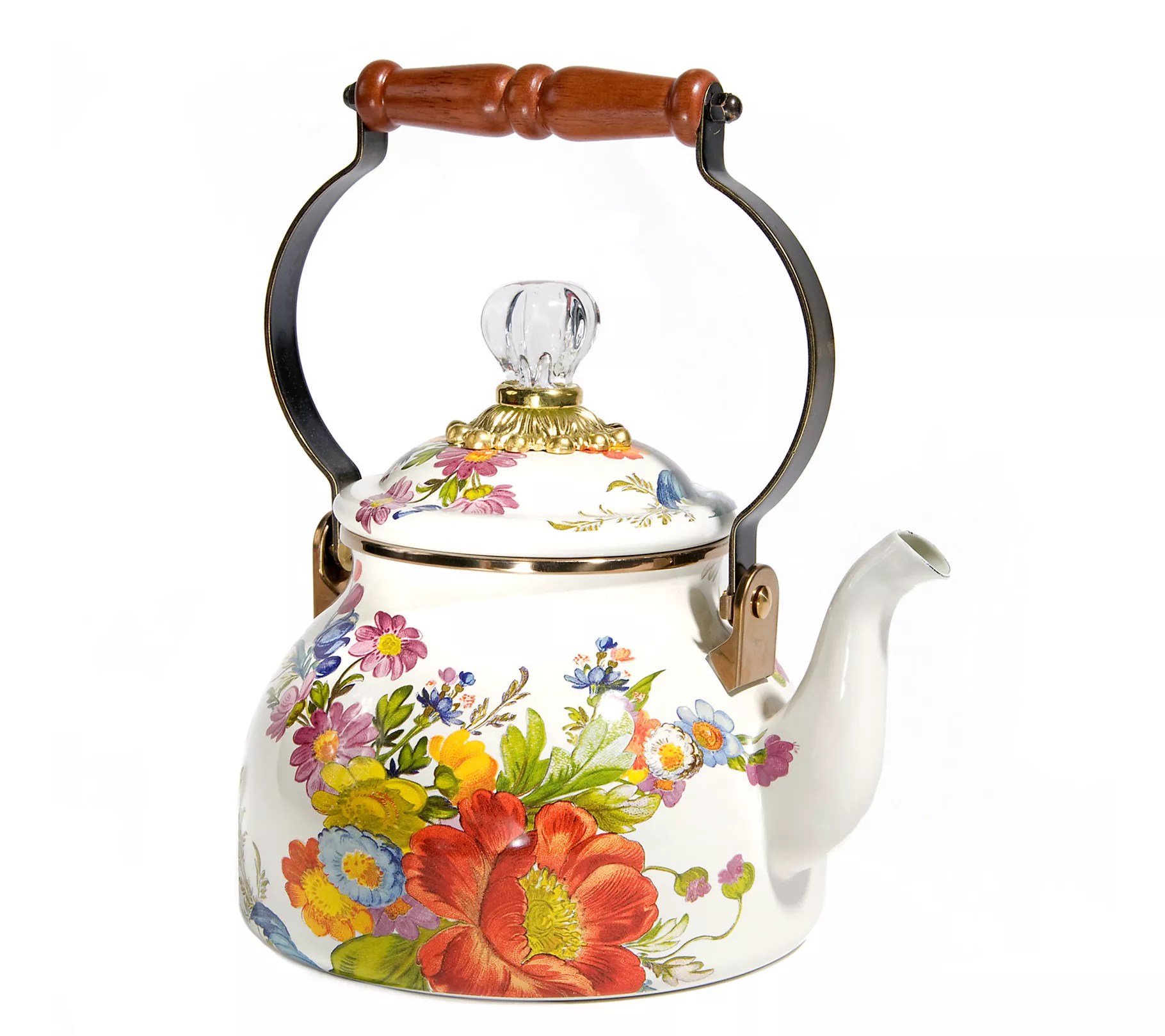 Mackenzie Childs Flower Market 2Quart Tea Kettle