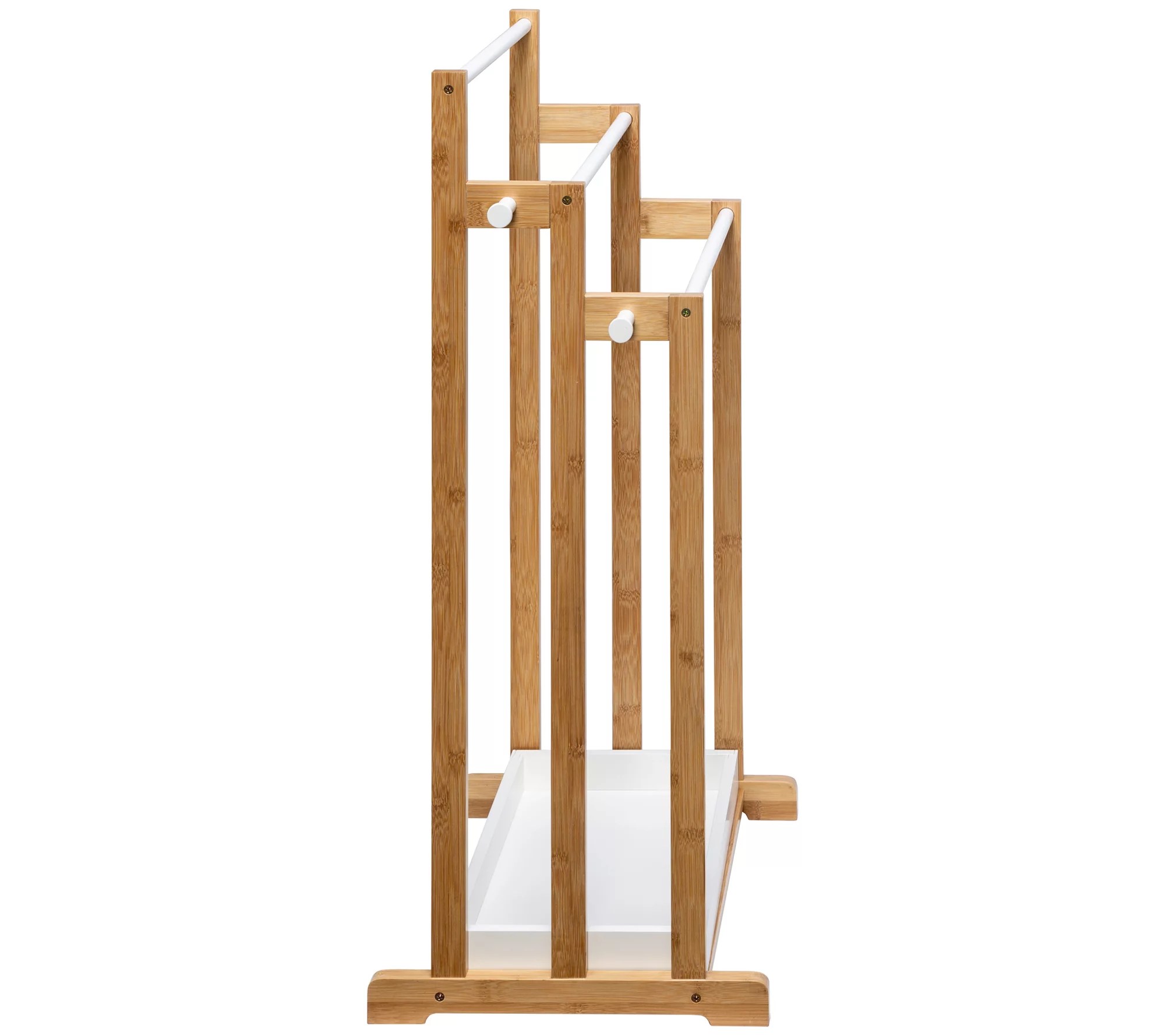 Honey Can Do 3Tier Bamboo Bathroom Towel Rack