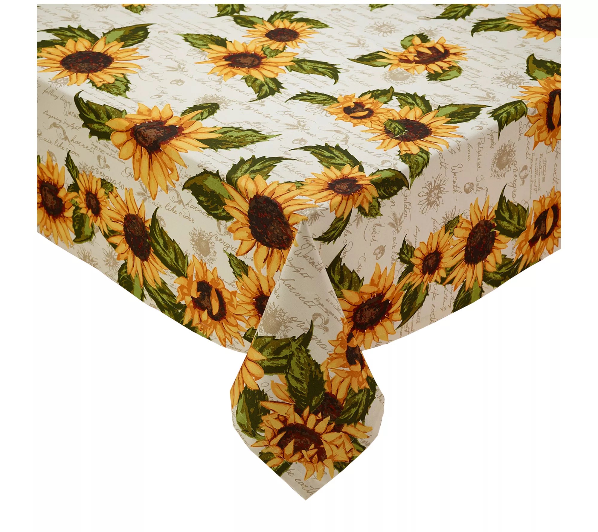 Design Imports 60" x 84" Rustic Sunflowers Printed Tablecloth