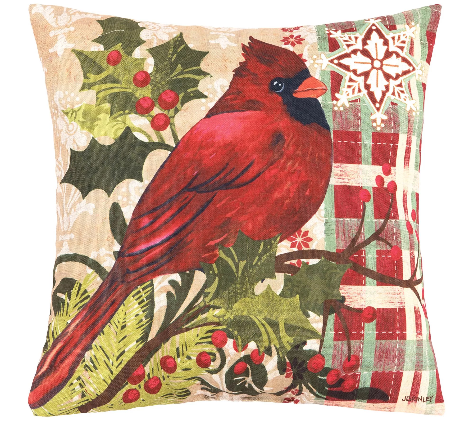C&F Home Winter Cardinal Pillow
