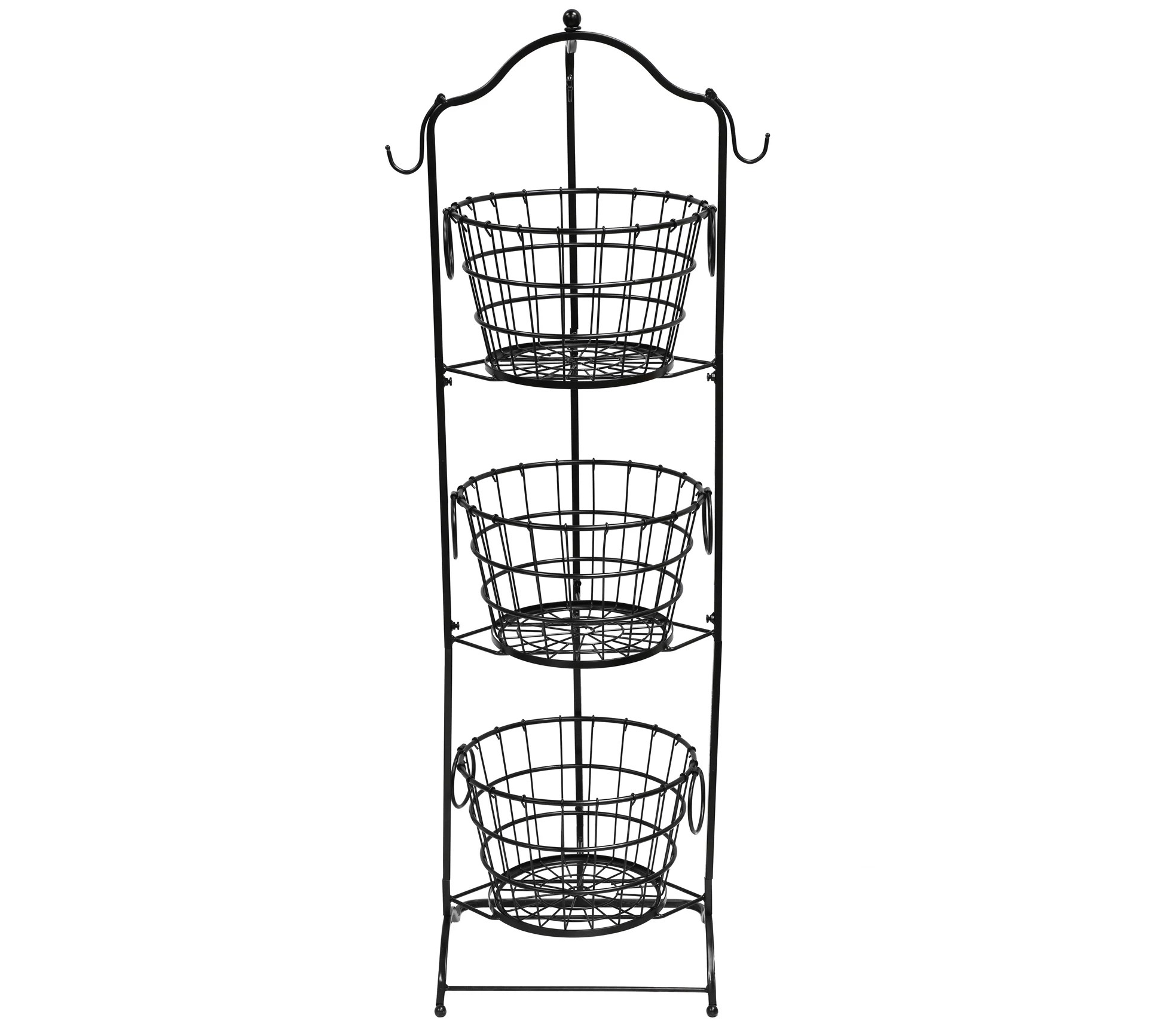 3Tier Wire Stand with Removable Tilted Baskets