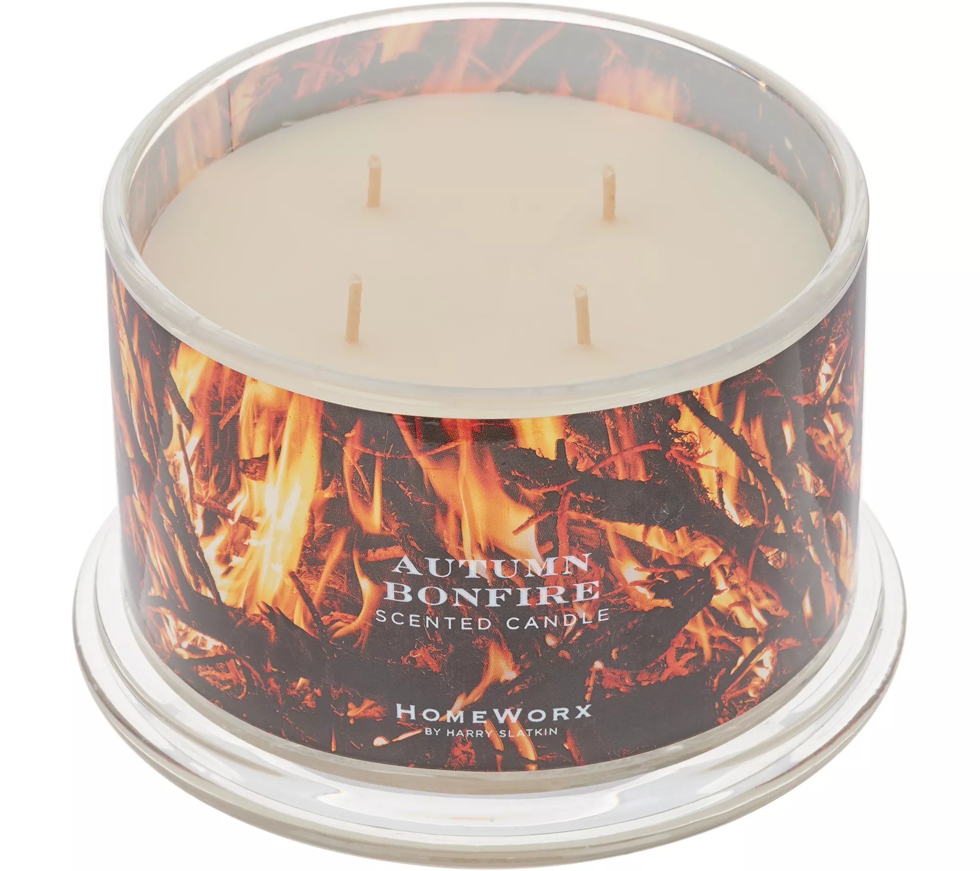 HomeWorx by Harry Slatkin Set of 2 Autumn Bonfire 18oz 4Wick Candles