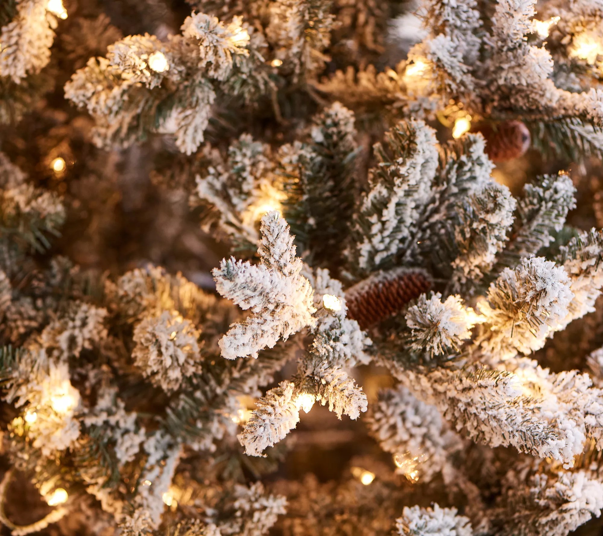 Martha Stewart 6.5 Full Flocked Tree with Pinecones