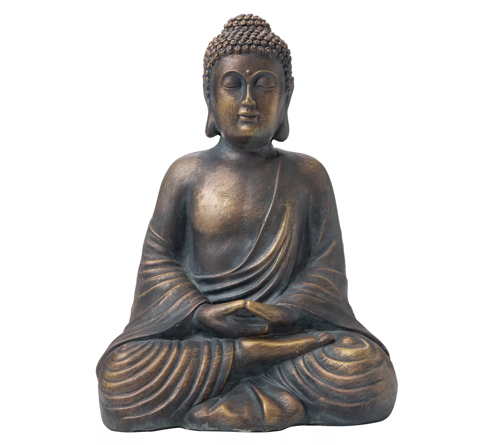 Glitzhome Meditating Zen Buddha Lawn Garden Statue Medium