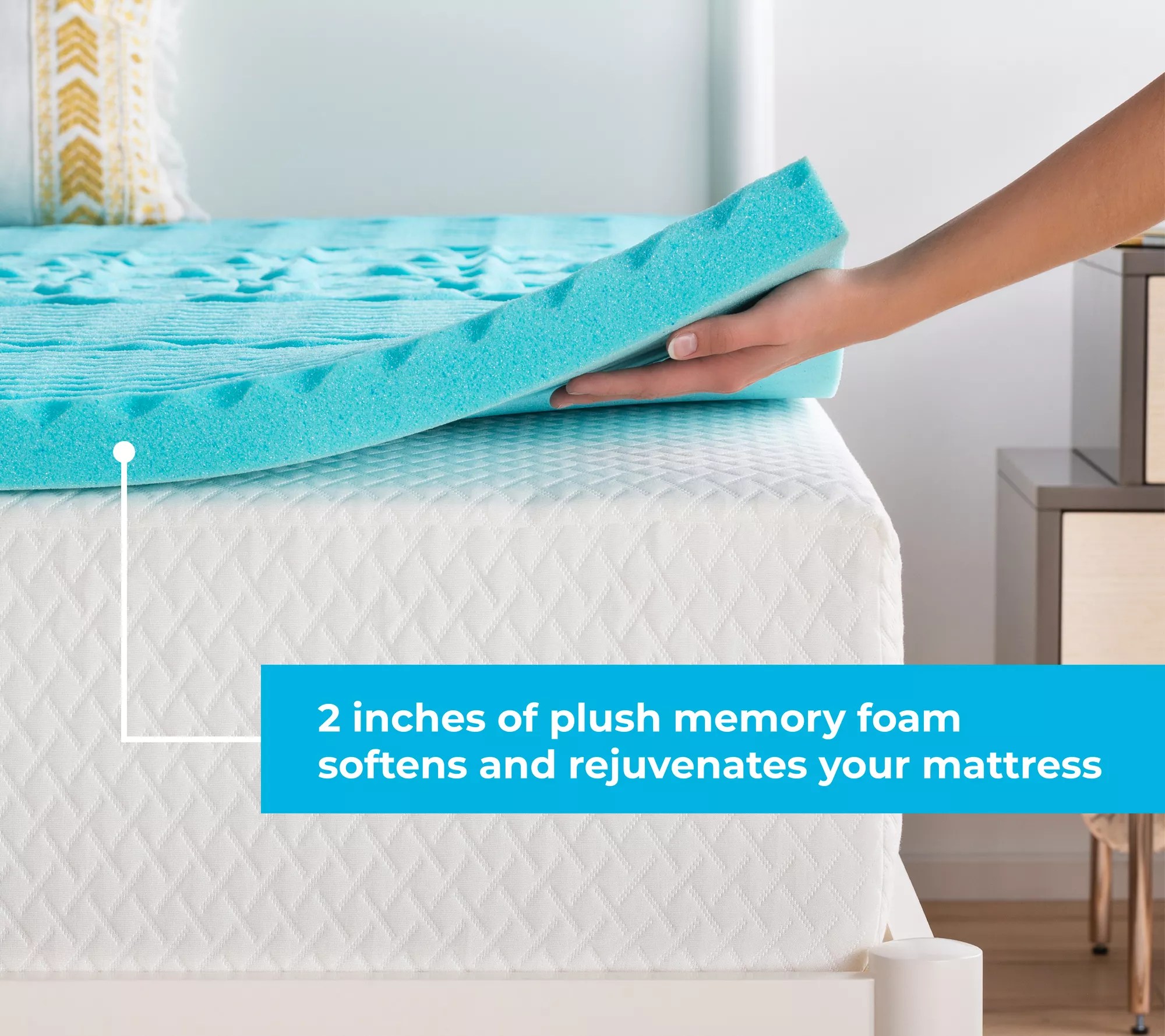 Linenspa Essentials 2" 5Zone Gel Mattress Topper, Cal King