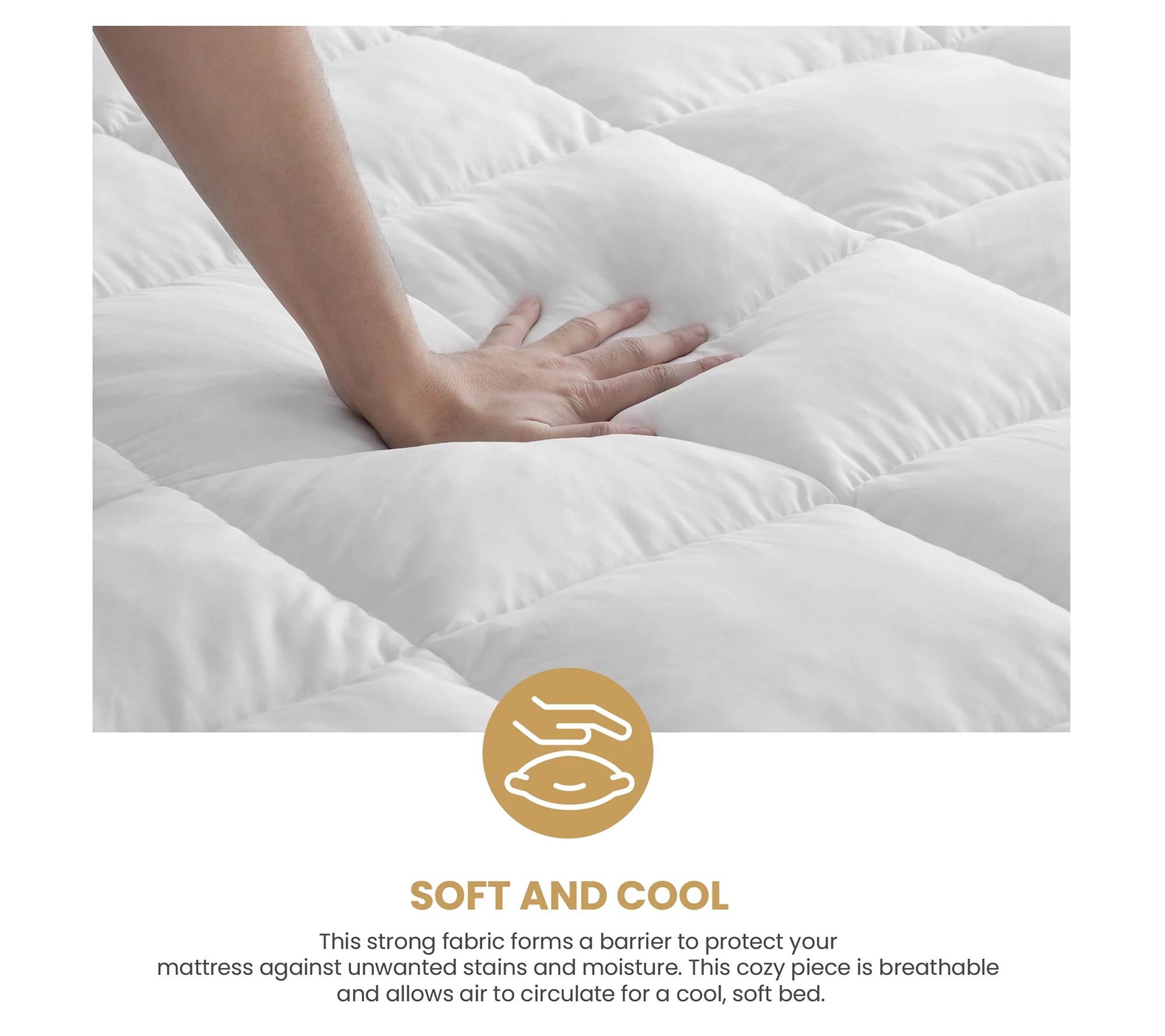 Superior Down Alternative Hypoallergenic Mattress Topper,Queen