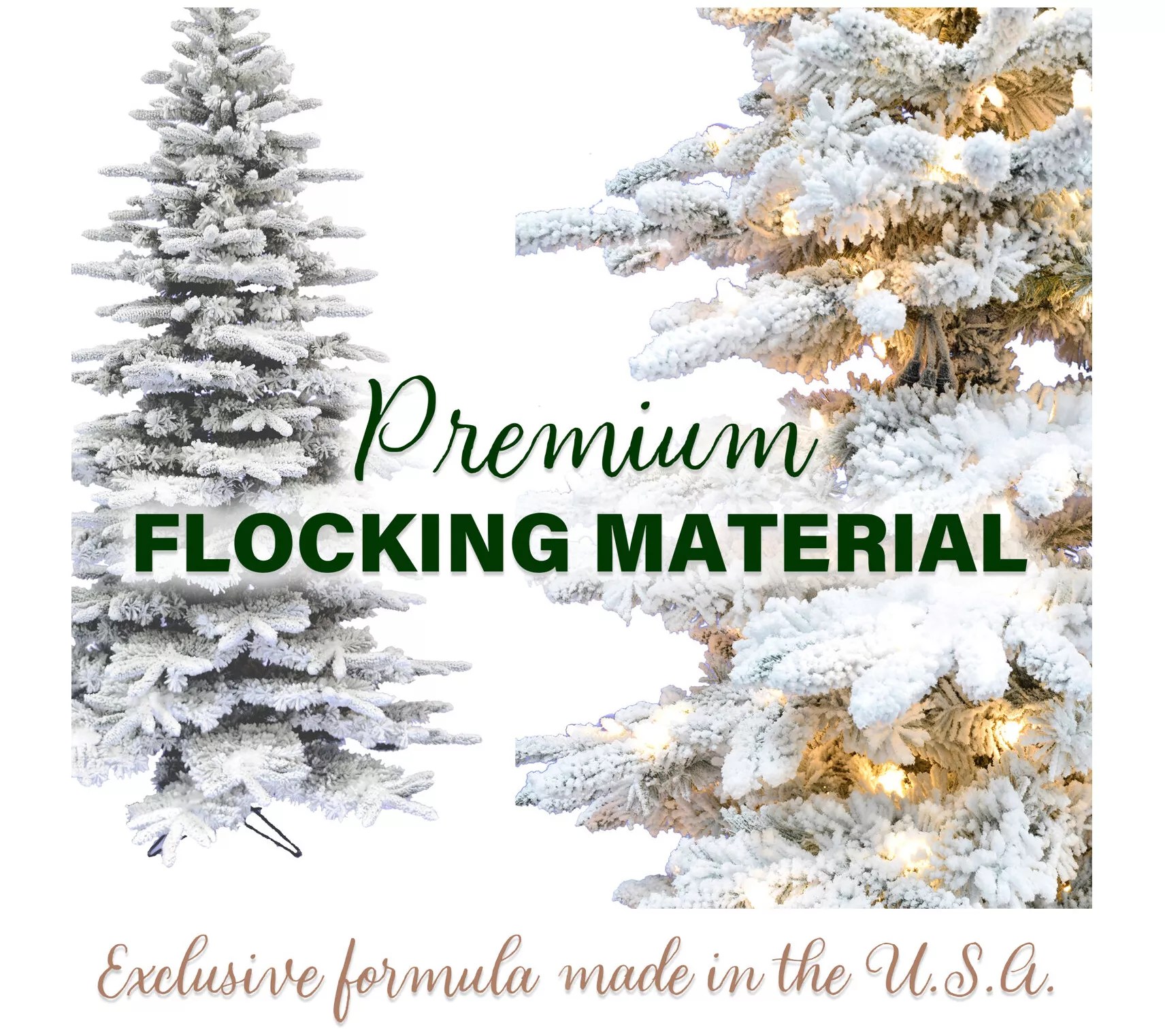 Fraser Hill Farm 9Ft. Slim Mtn Pine Flocked Christmas Tree