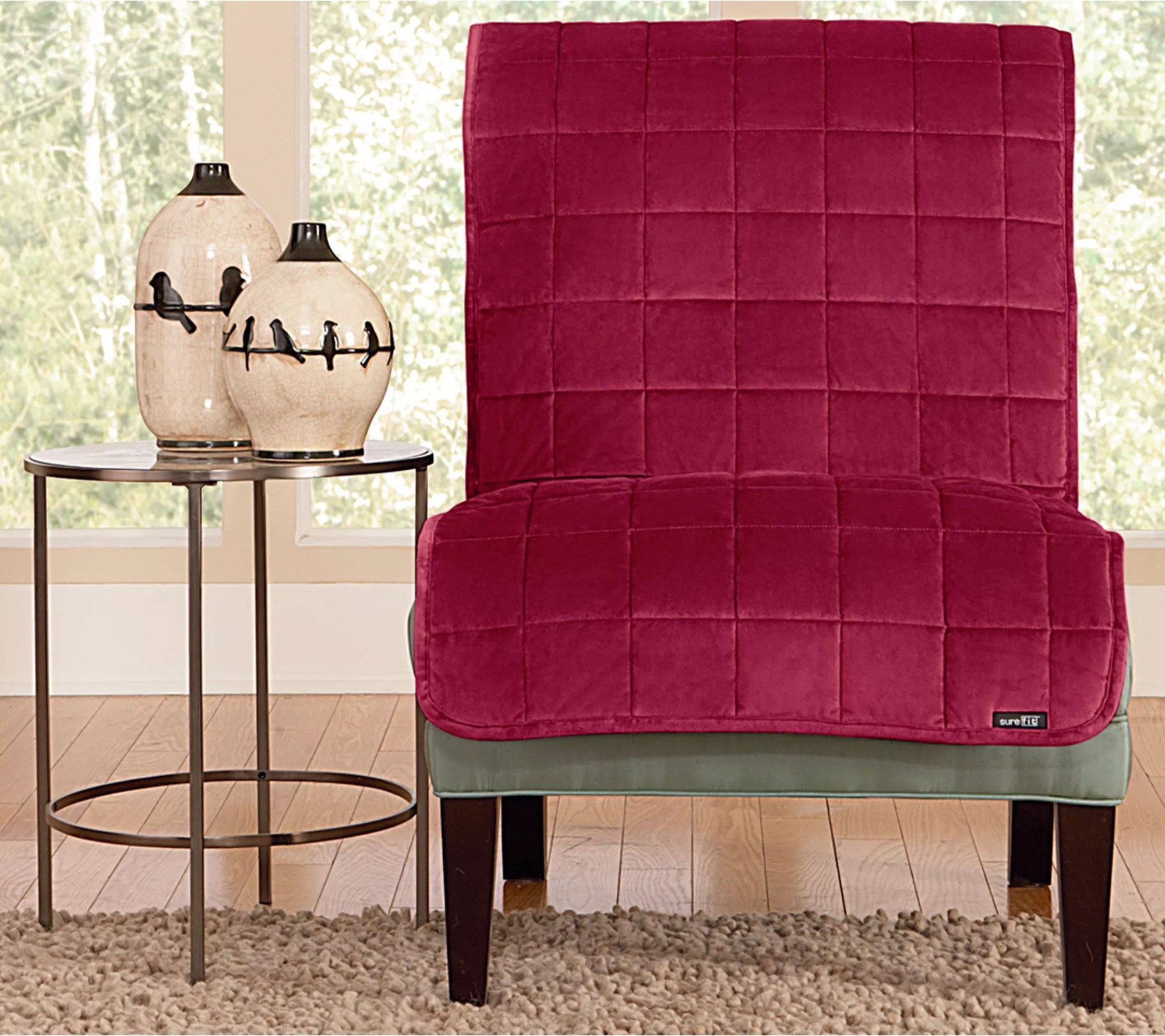 SureFit Deluxe Pet Armless Chair Furniture Cover