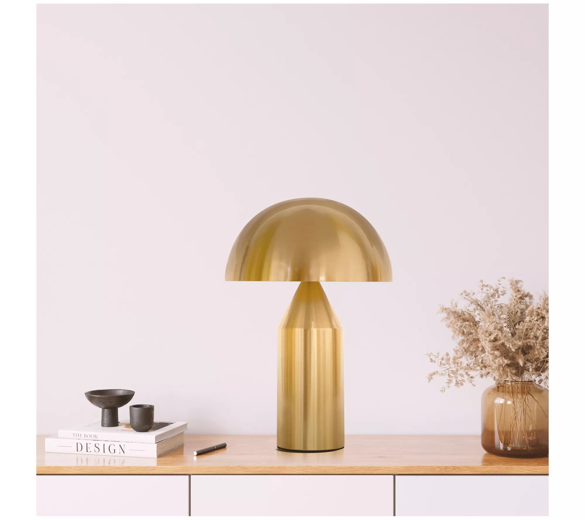 Brightech Venus 15 inch Antiqued Brass LED Table Desk Lamp