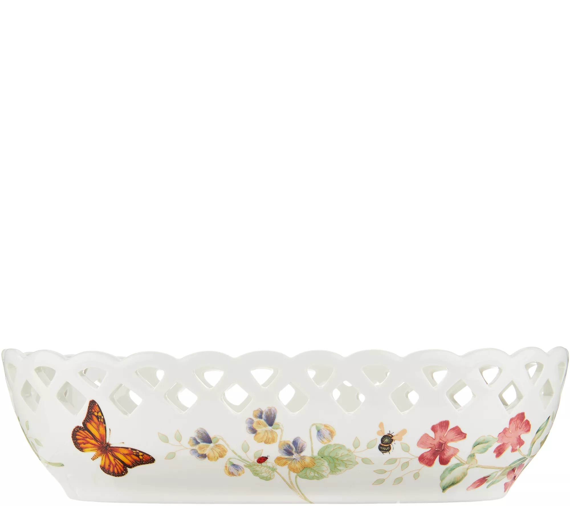Lenox Butterfly Meadow Porcelain Bread Basket