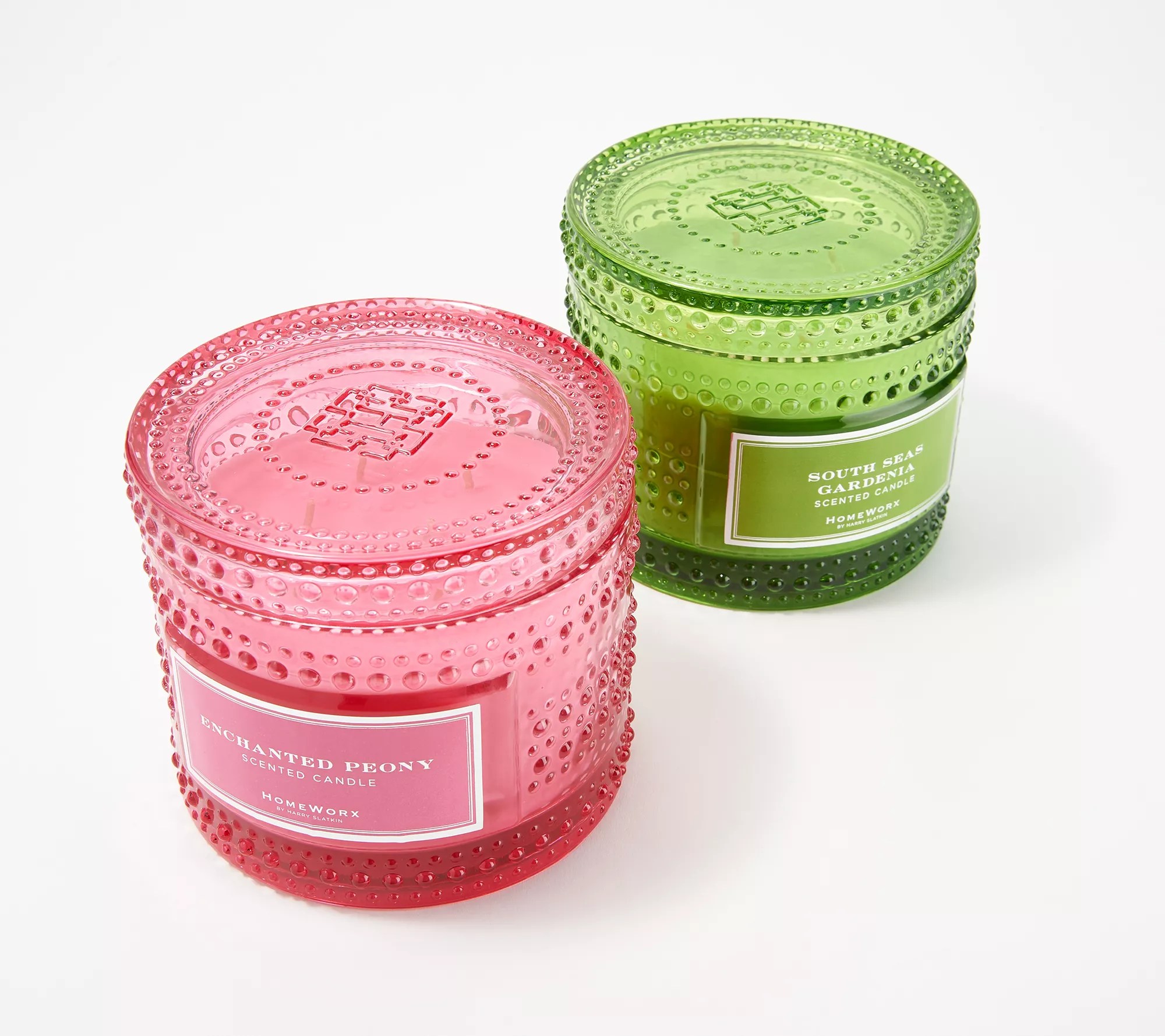 (QVC) HomeWorx by Harry Slatkin S/2 Luxury Specialty Glass 4Wick Candles
