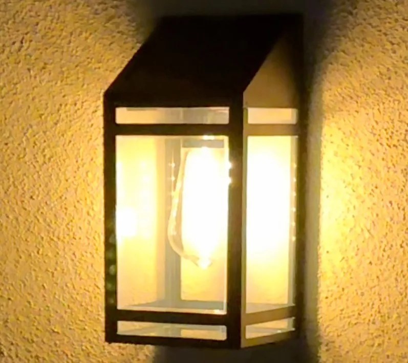 Techko Solar LED Wall Lantern Amber or WhiteLight