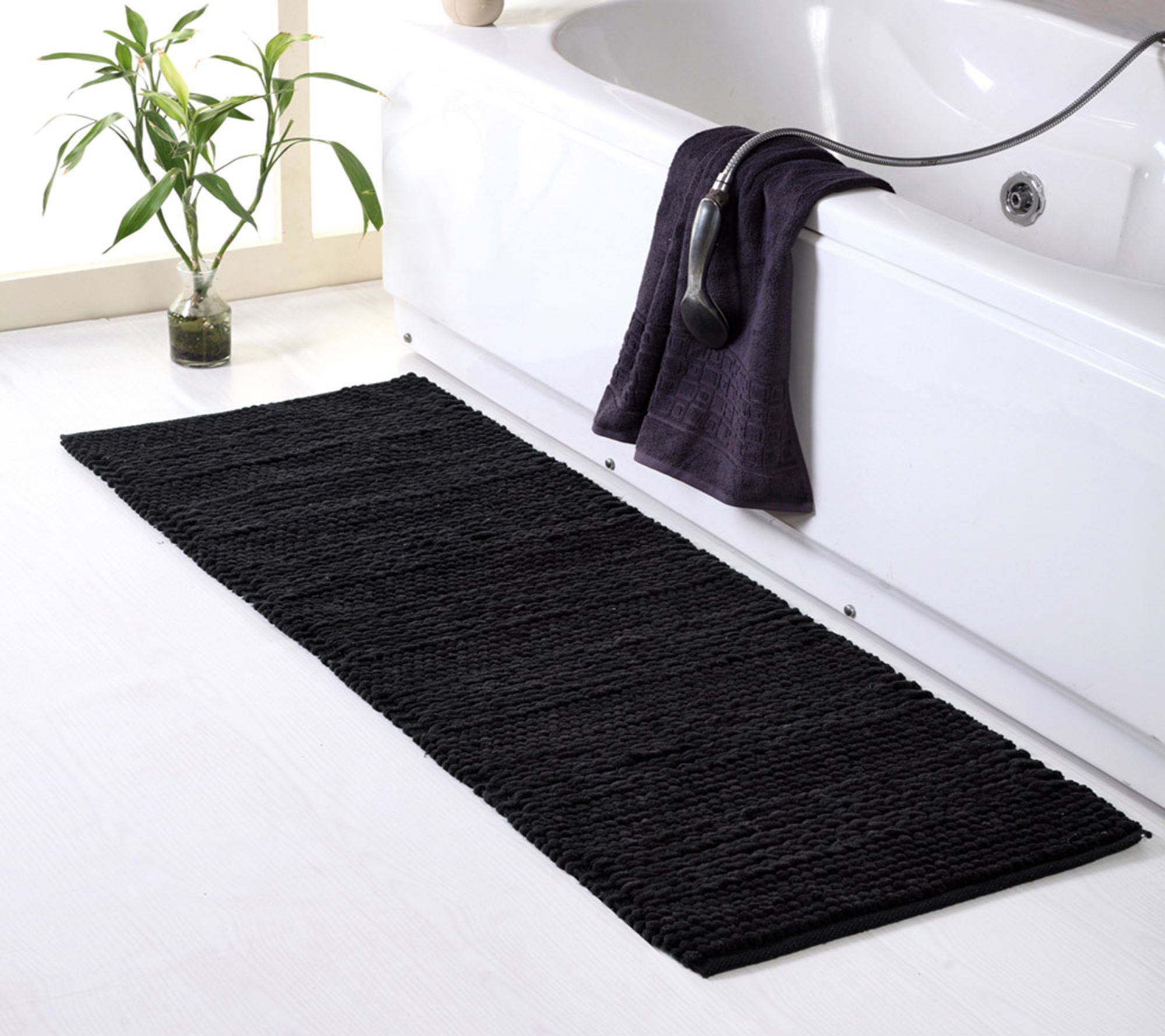 Affinity Linen Braided Chenille Oversized 22" x60" Bath Rug
