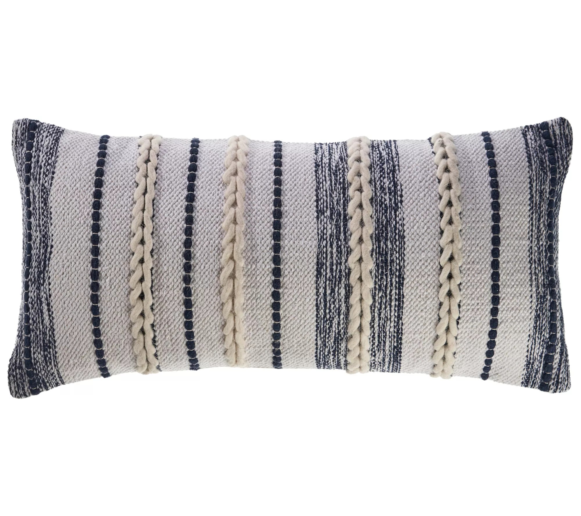 Ox Bay Braided Contemporary Lumbar Throw Pillow