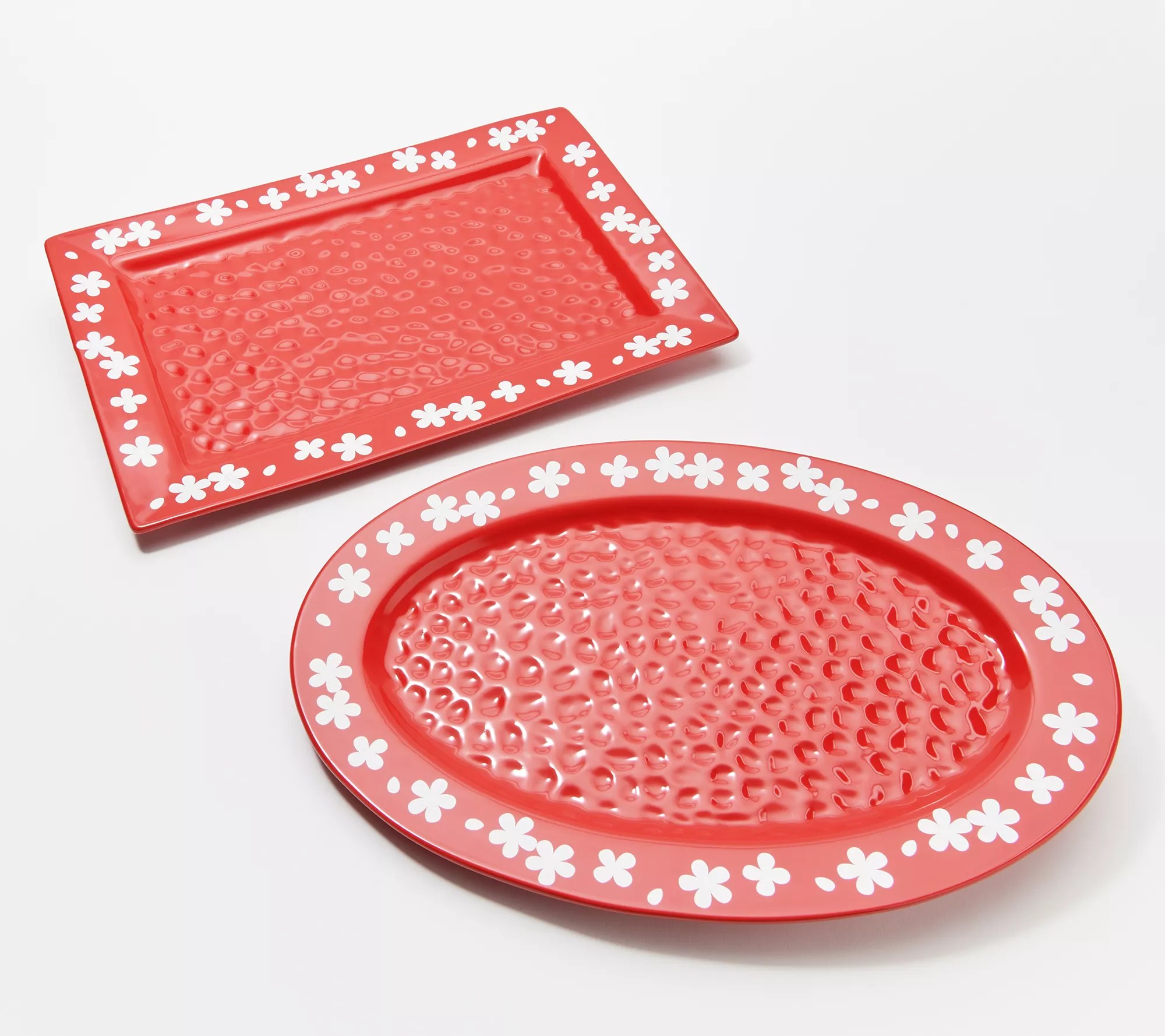 Temptations Choice of Oval or Rectangle Fields of Flowers Platter