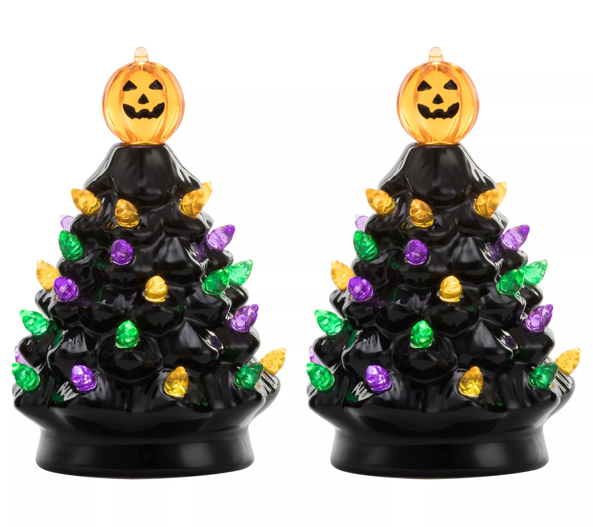 Mr. Halloween Set of 2 5.4" Halloween Trees