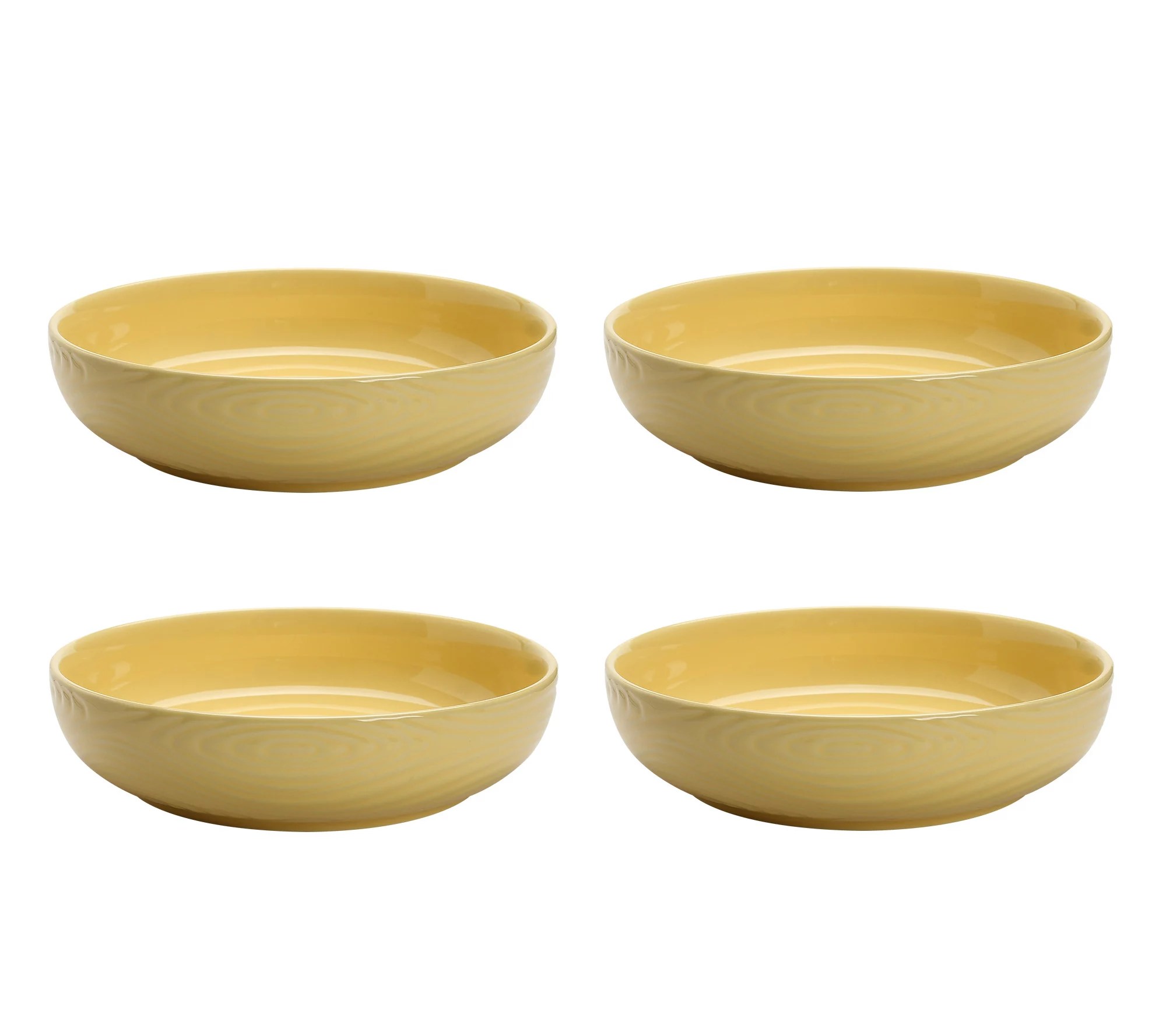 Temptations Woodland Set of (4) 20oz Shallow Pasta Bowls