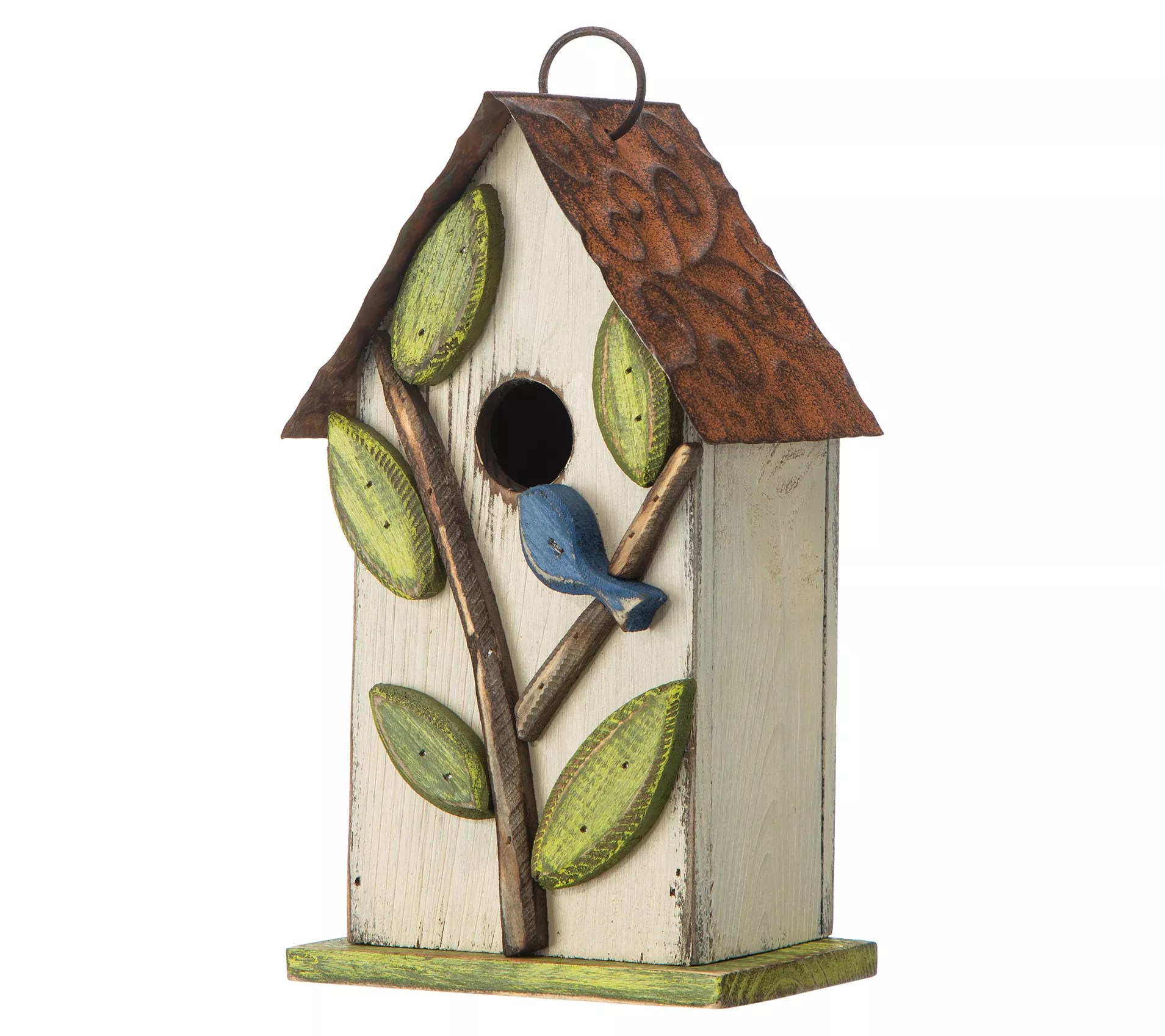 Glitzhome 3D Bird Upon a Tree Wood Birdhouse