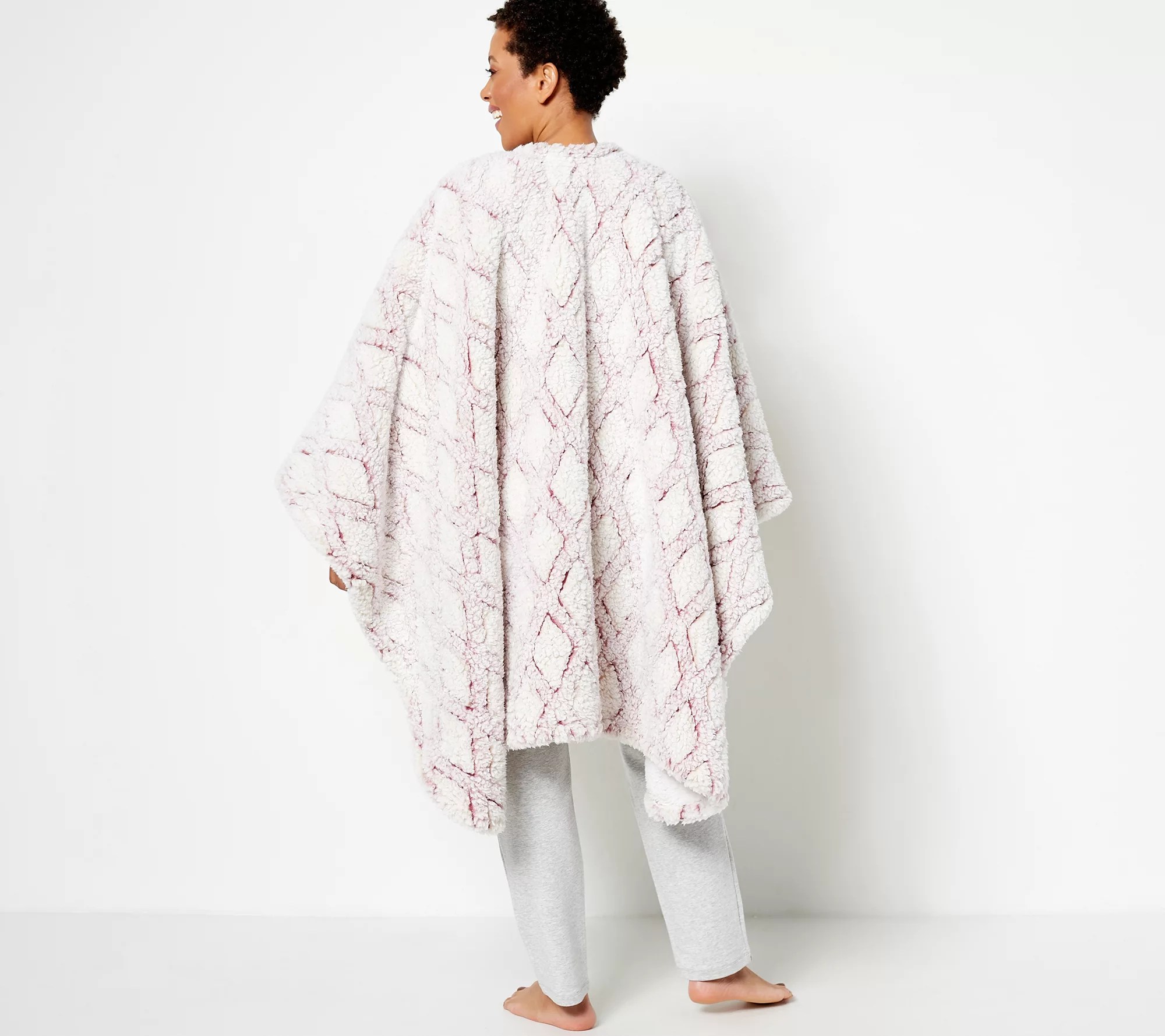 Berkshire Blanket Ultrasonic Diamond Cut Cape Wrap