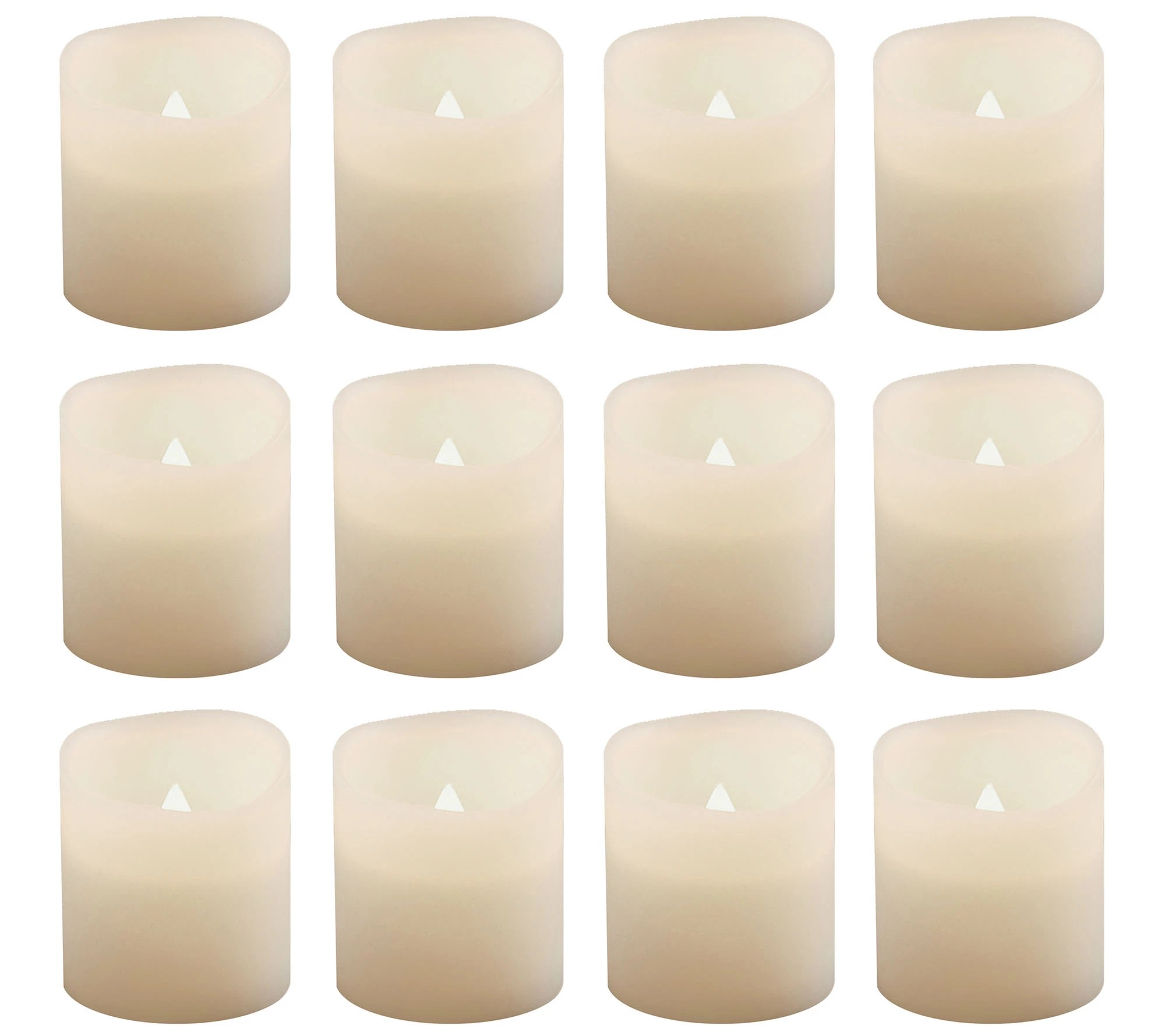 LumaBase 12 Warm White Flameless Resin Votive Candles