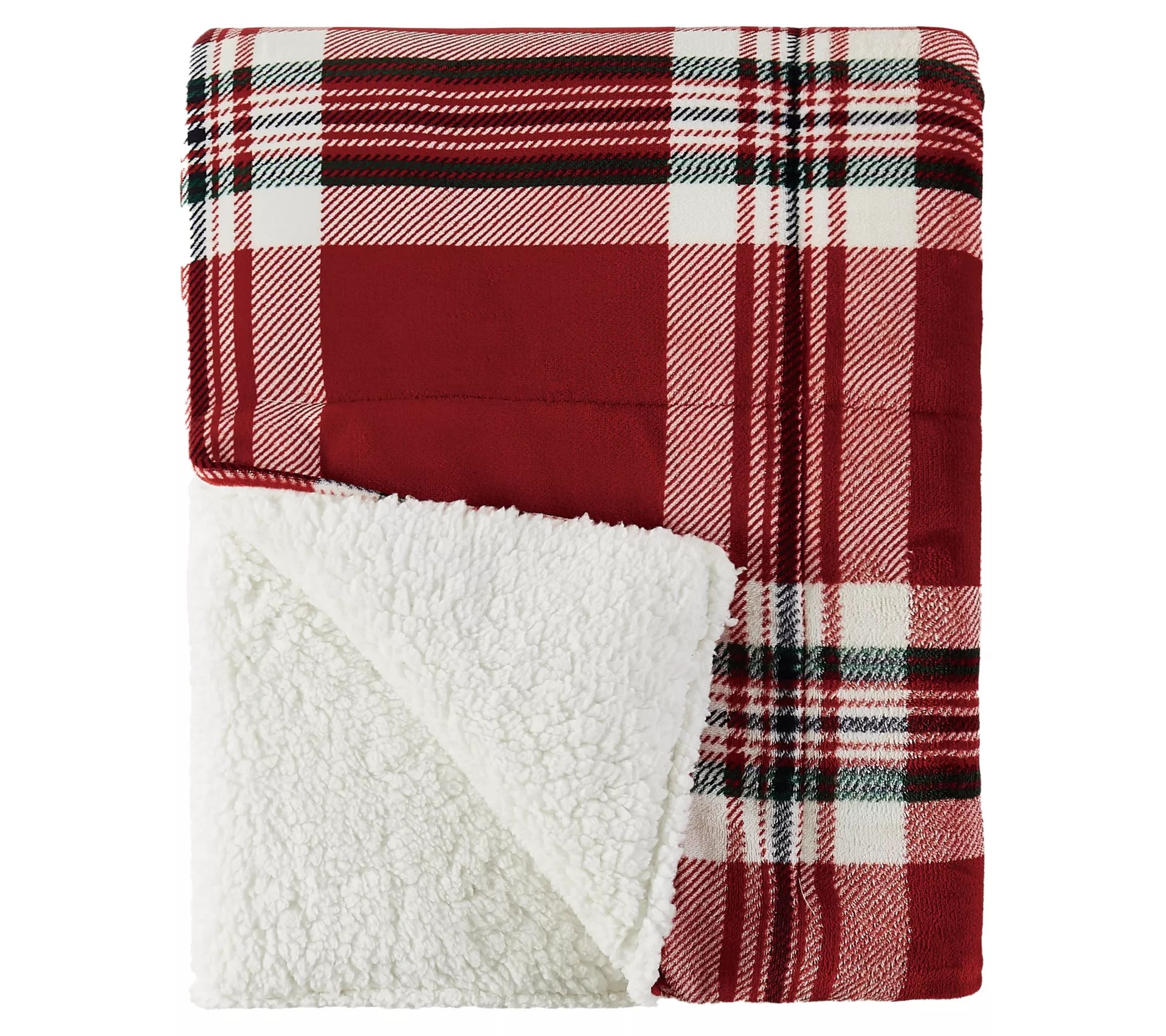 London Fog Plaid FauxFur 50" x 60" Boxed Throw