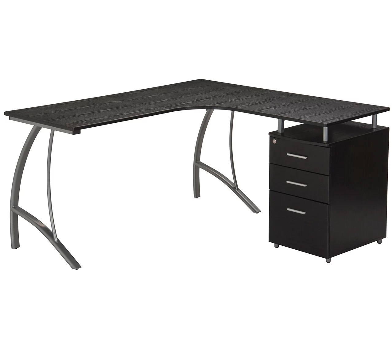 Techni Mobili LShaped Computer Desk w/ File