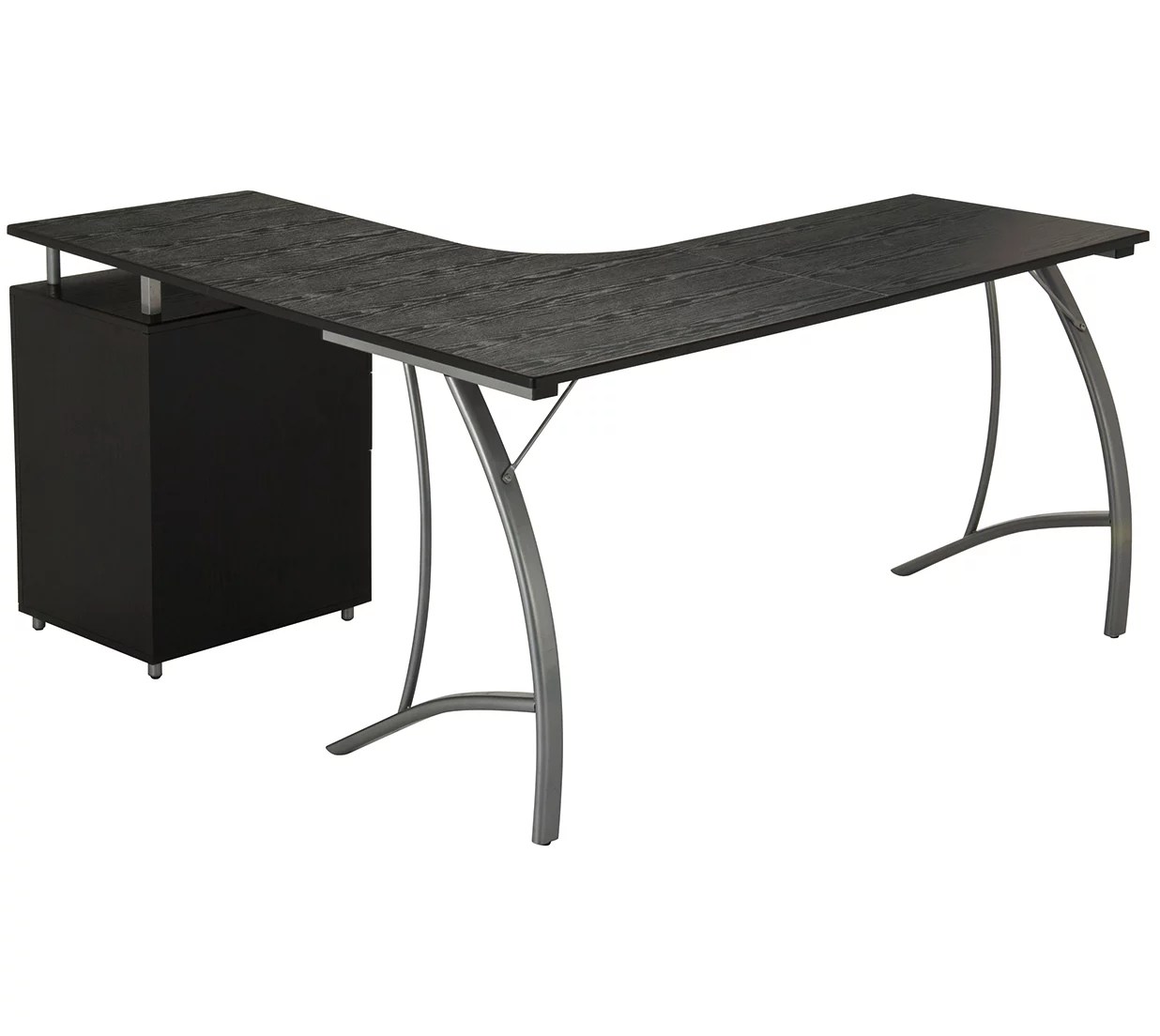 Techni Mobili LShaped Computer Desk w/ File
