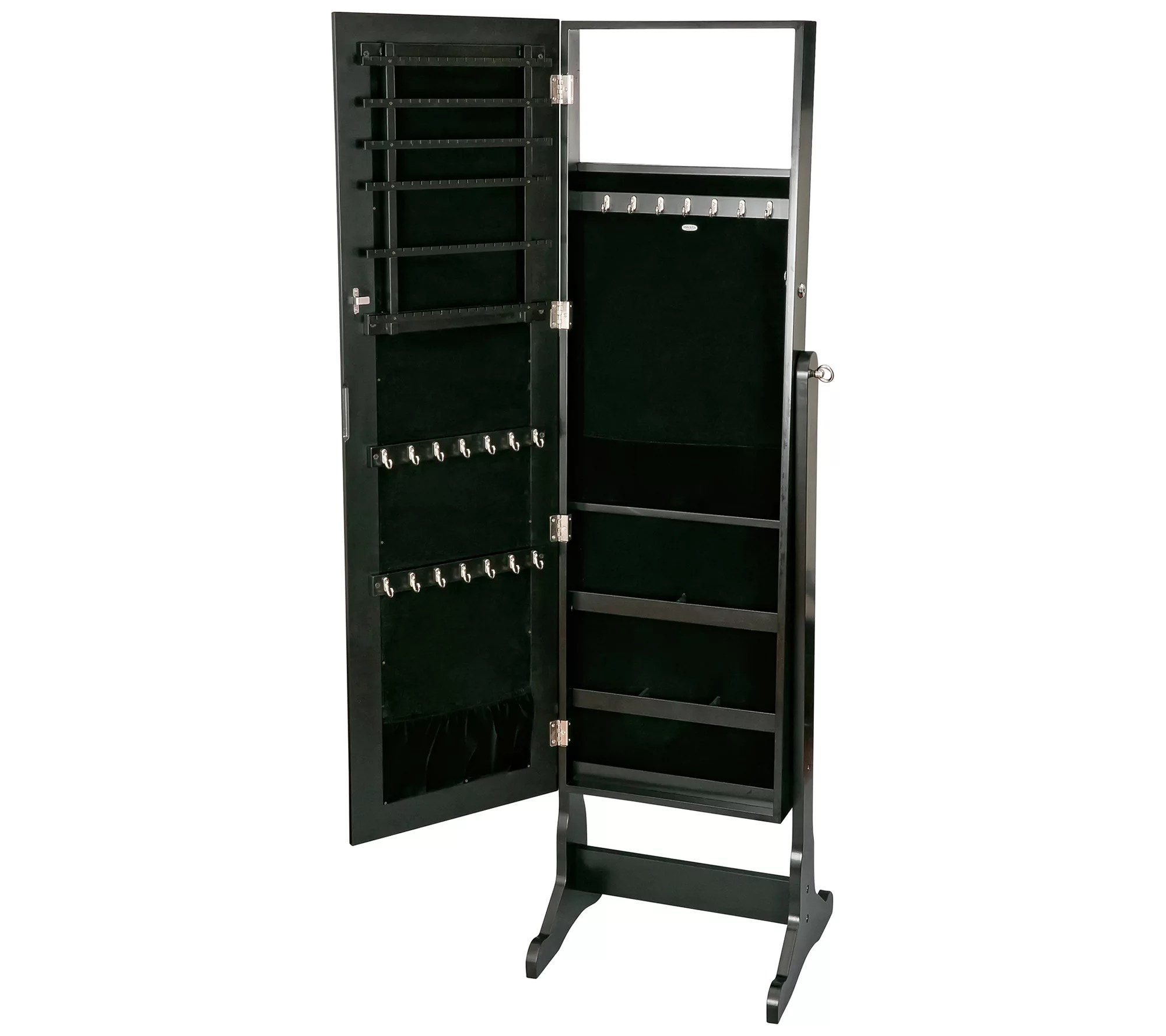 Mele & Co. Victoria Mirrored Jewelry Armoire in Java Finish
