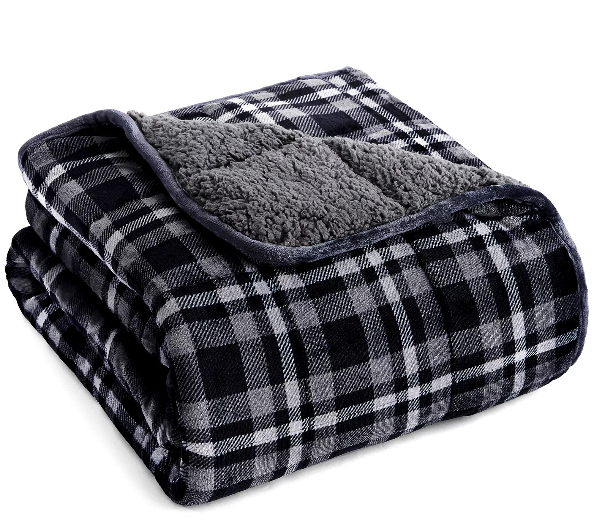 Rejuve 15lb Velvet to Sherpa Reverse WeightedThrow Blanket