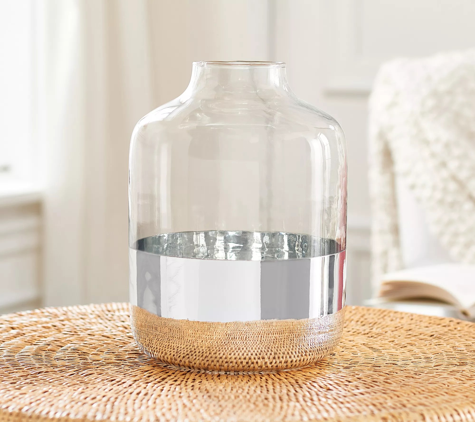 11" Silver Glass Dipped Vase by Lauren McBride