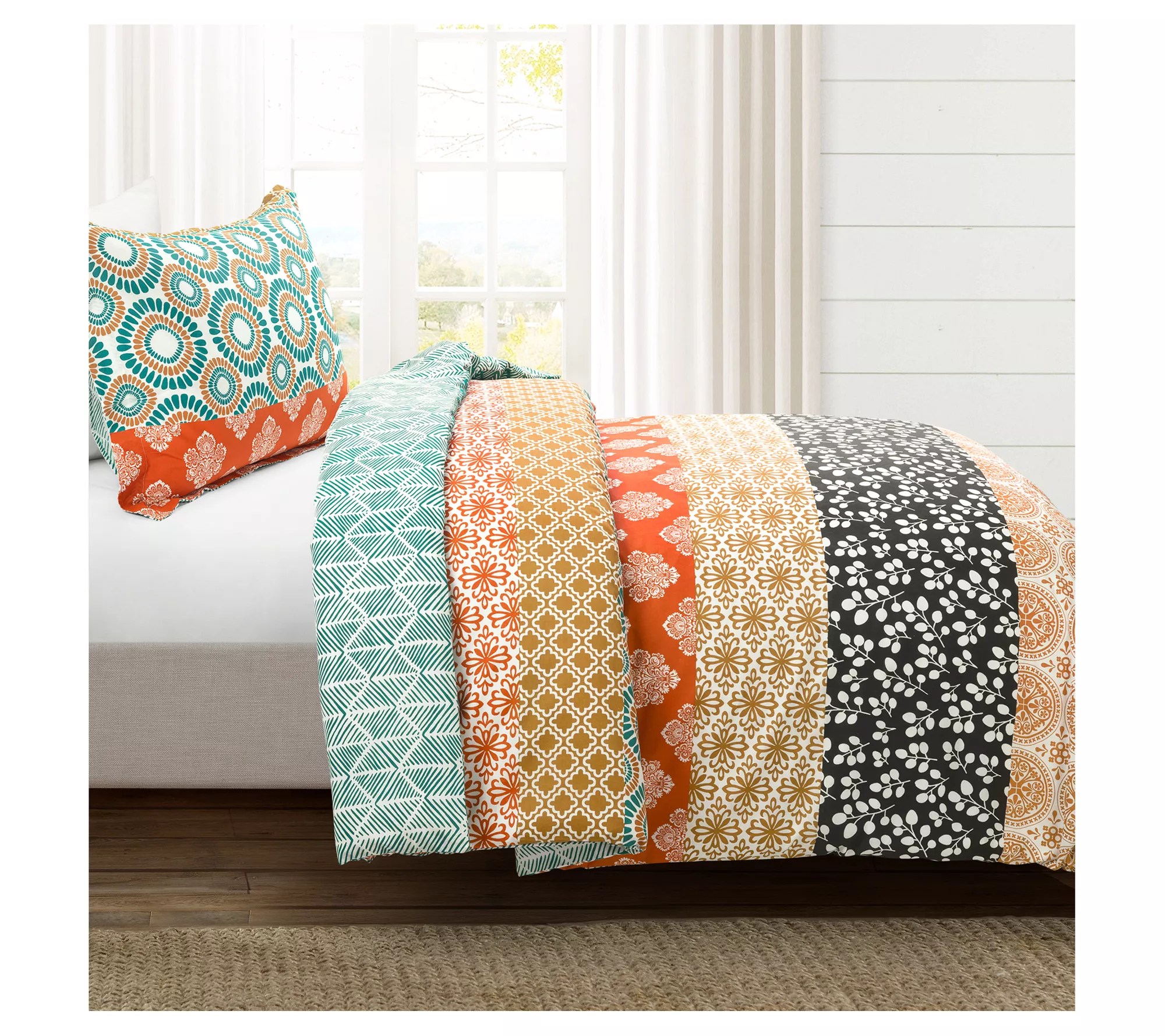 Lush Decor Bohemian Stripe Duvet Cover 2Pc TwinXL