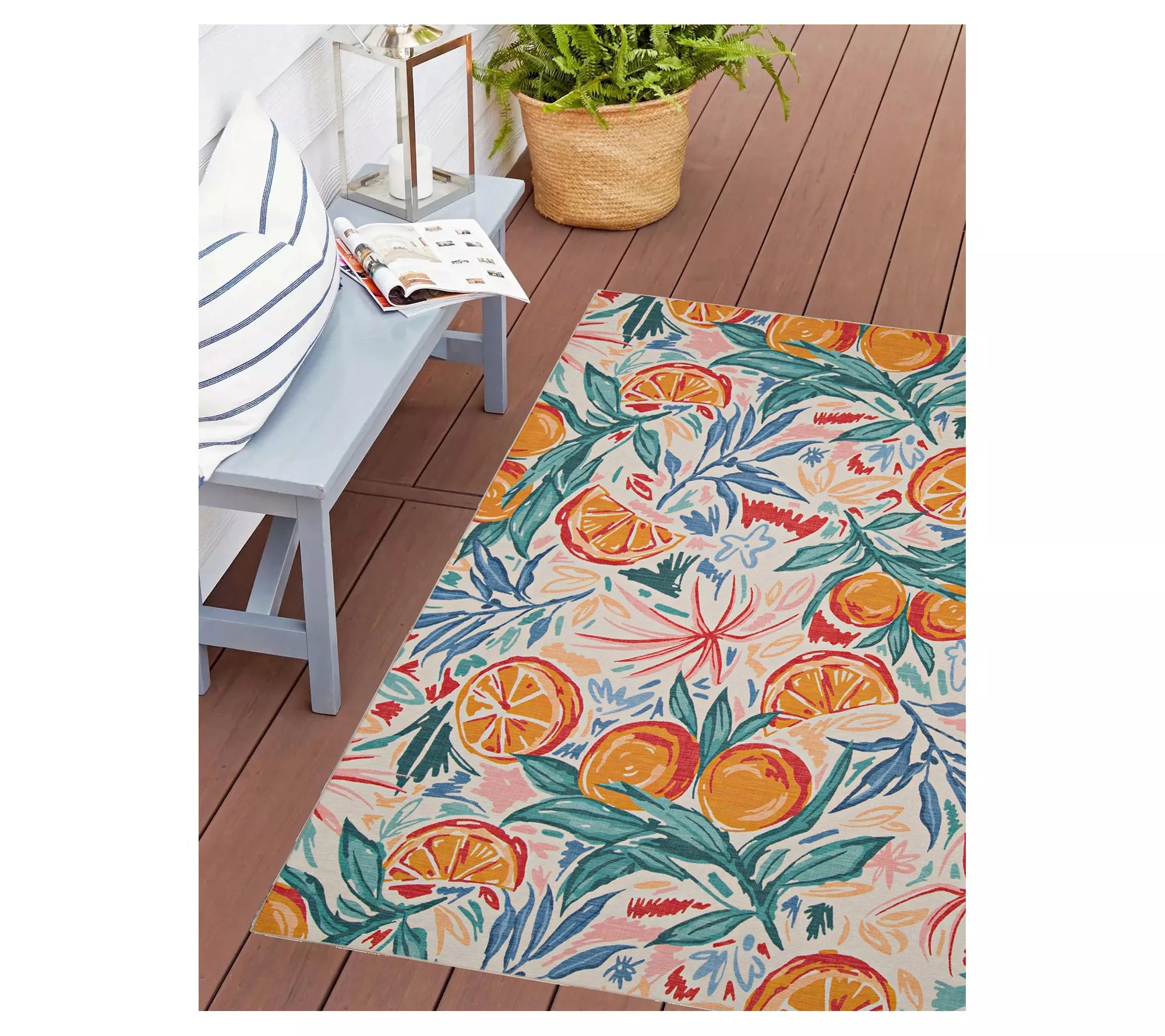 Linon Home Decor Pensacola 3' X 5' Indoor/Outdoor Washable Rug