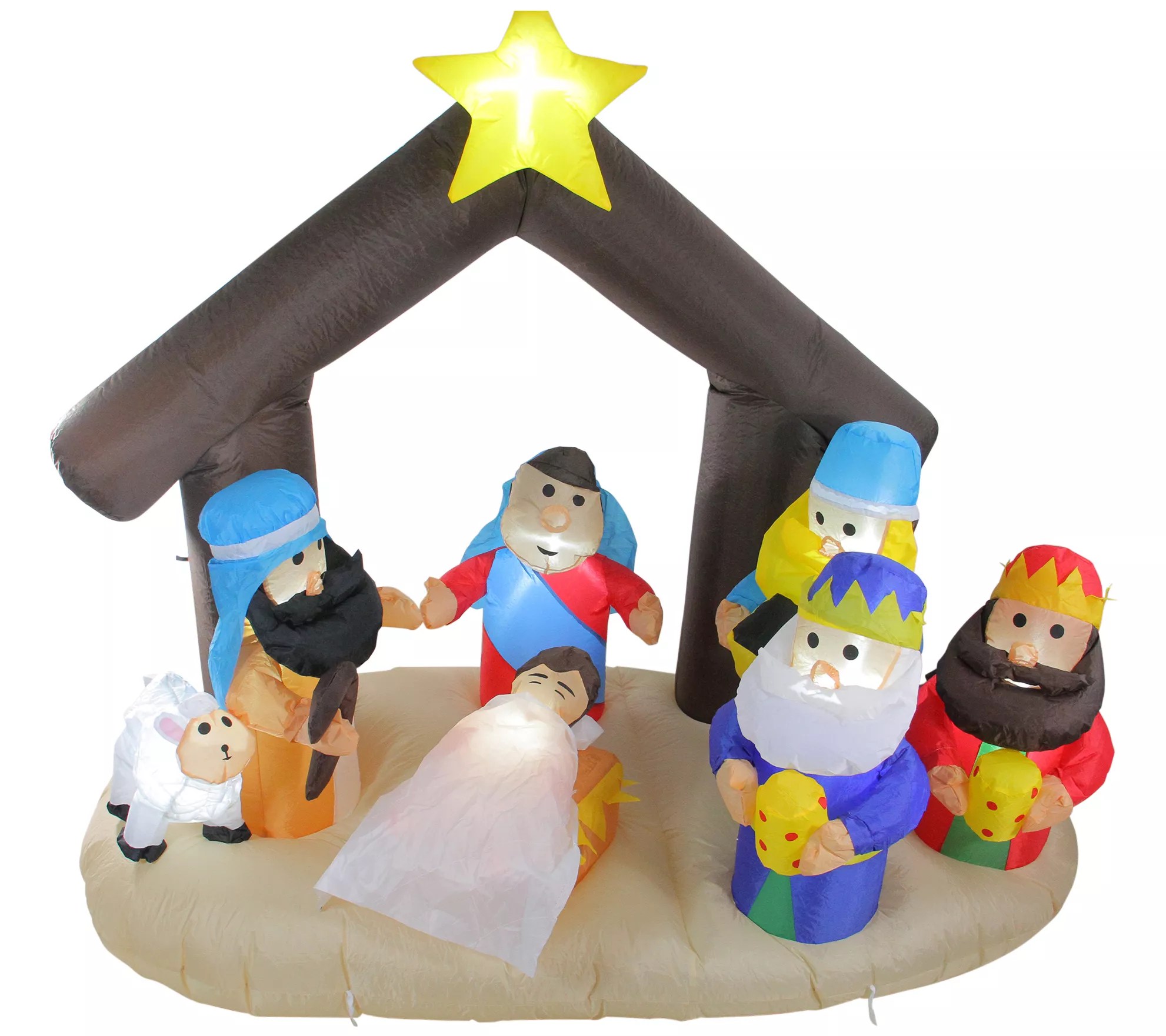 Northlight 6' Inflatable Nativity Scene Lighted Outdoor Decor