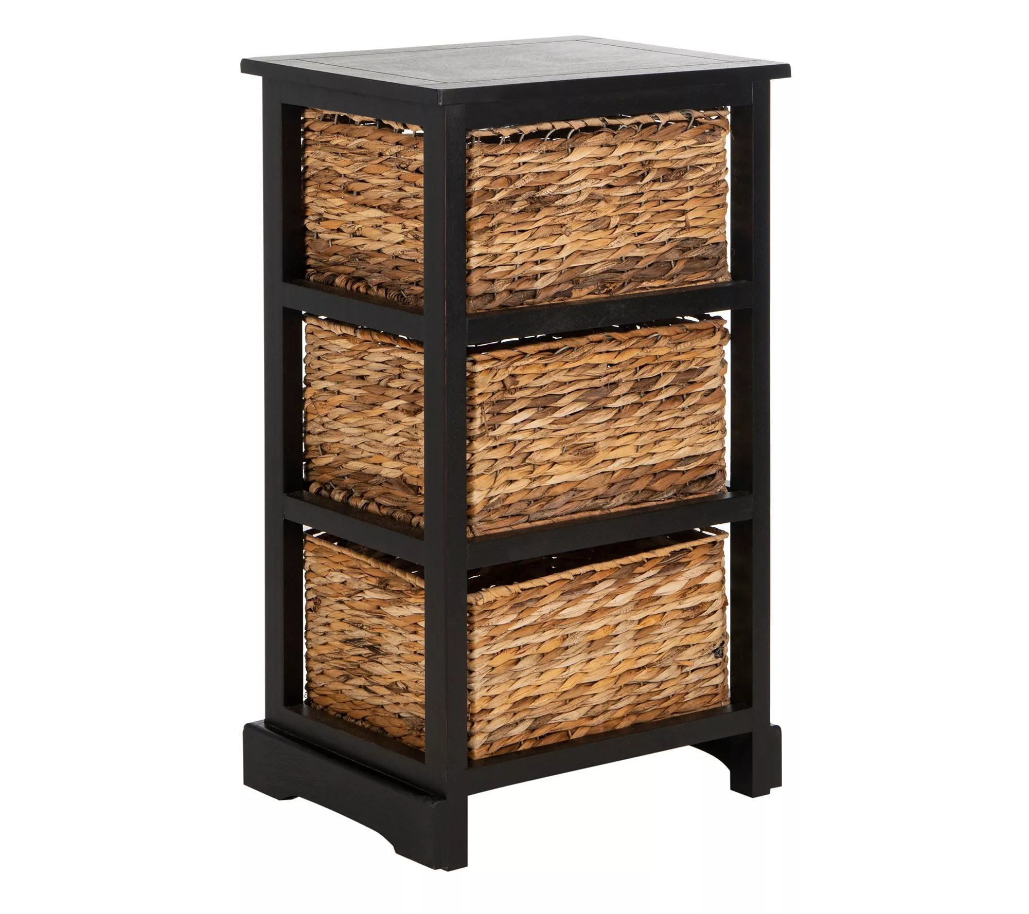 Safavieh Halle ThreeWicker Basket Storage SideTable