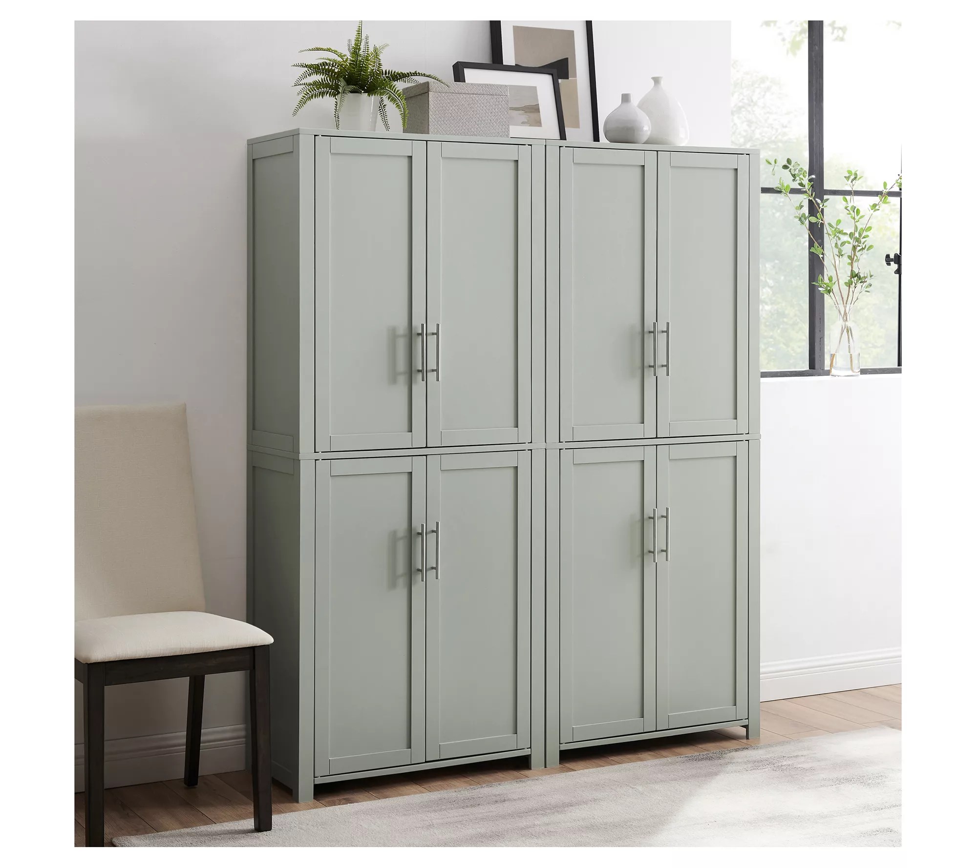 Savannah 2Piece Pantry Set Gray 2 Pantries