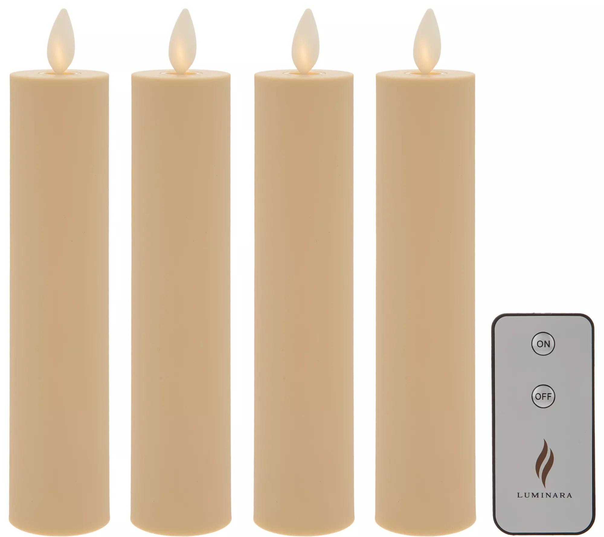 Luminara Set of(4) 7.25" Soft Touch Flamesless Votive Candles