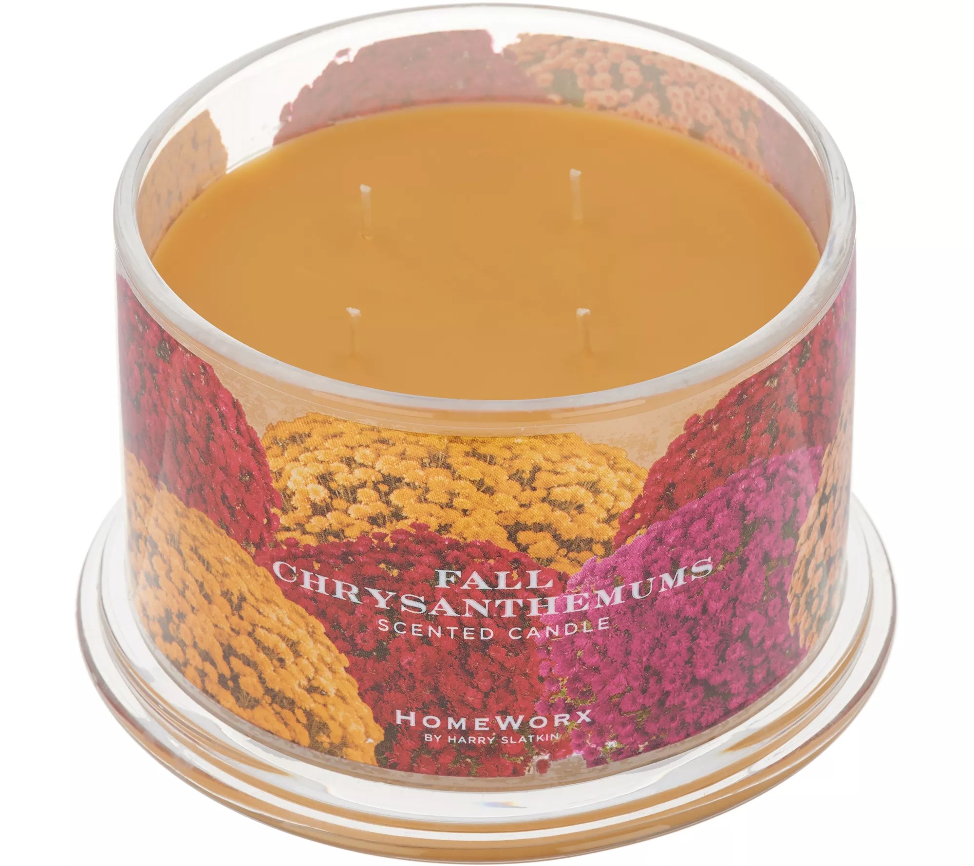 "As Is" HomeWorx by Harry Slatkin 2 Chrysanthemum 4Wick Candles