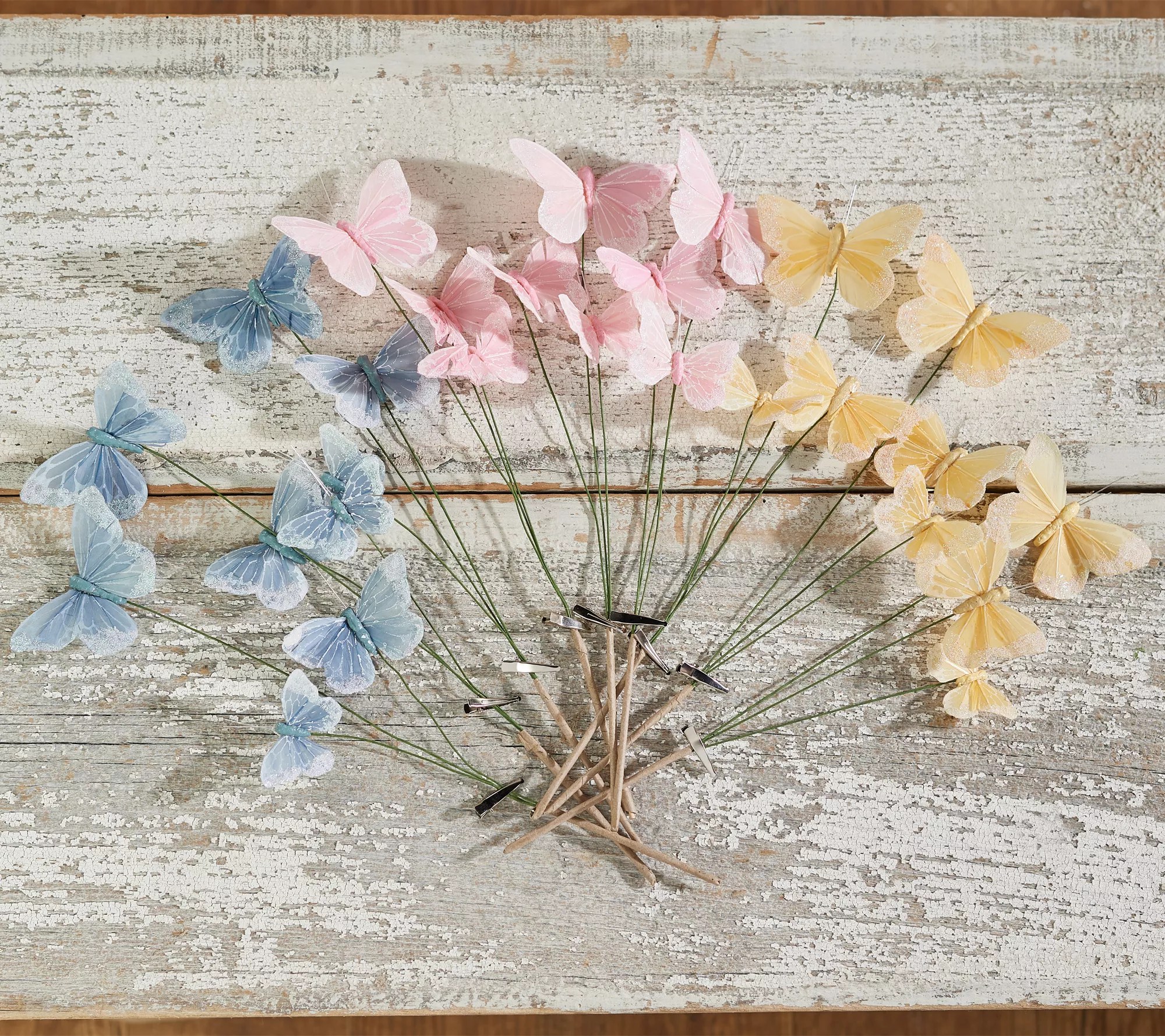 Set of 9 Decorative Butterfly Picks by Valerie