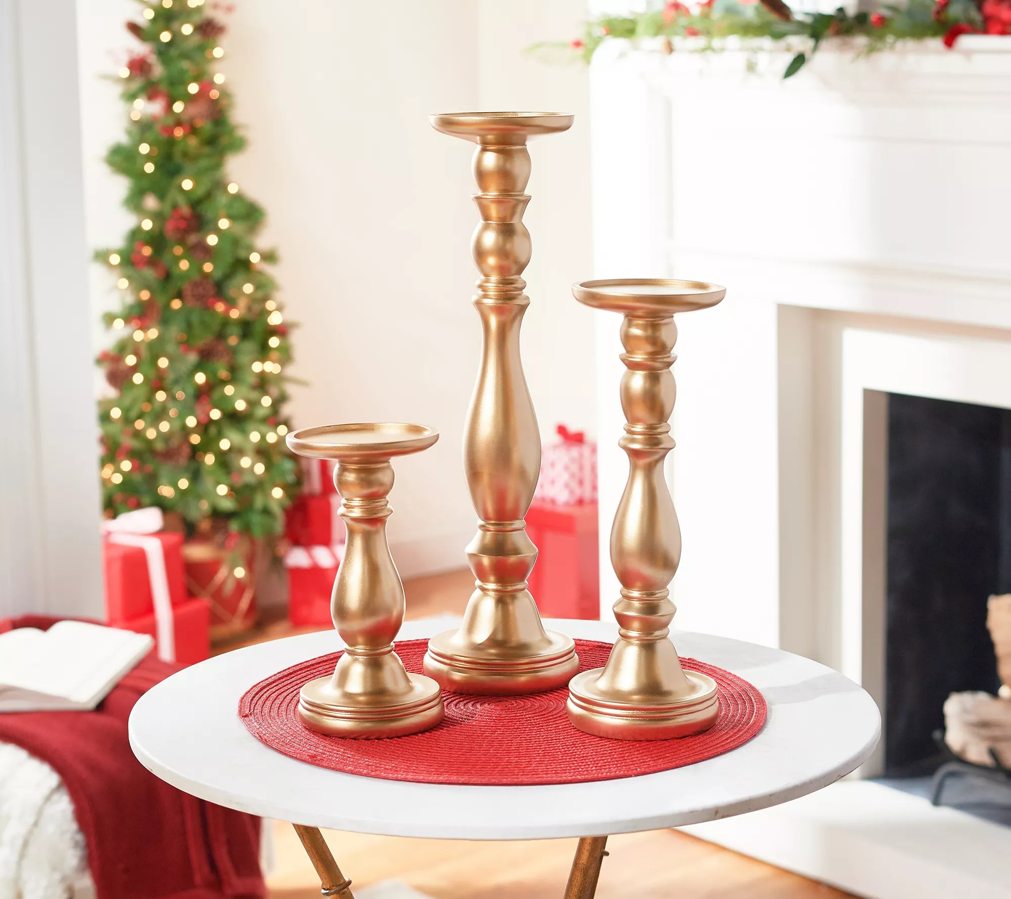 Set of 3 Pedestal Candle Holders by Valerie