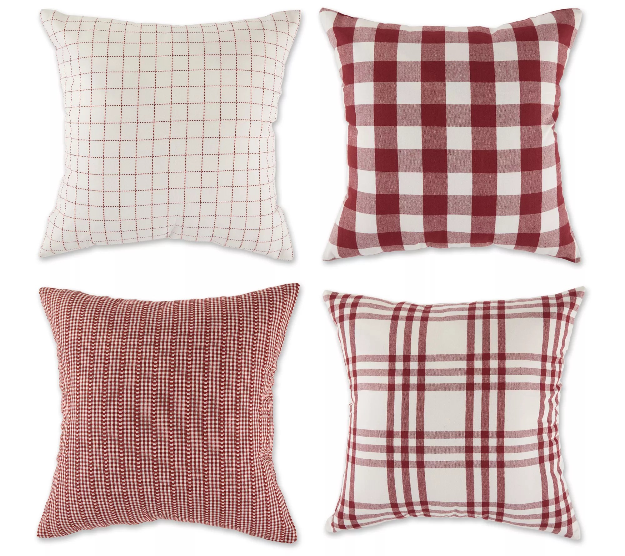 Design Imports Set of 4 Assorted Farmhouse Pillow Covers 18x1