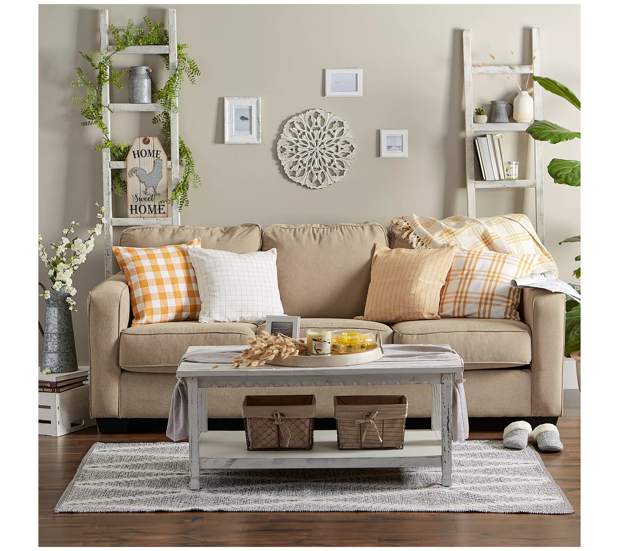 Design Imports Set of 4 Assorted Farmhouse Pillow Covers 18x1