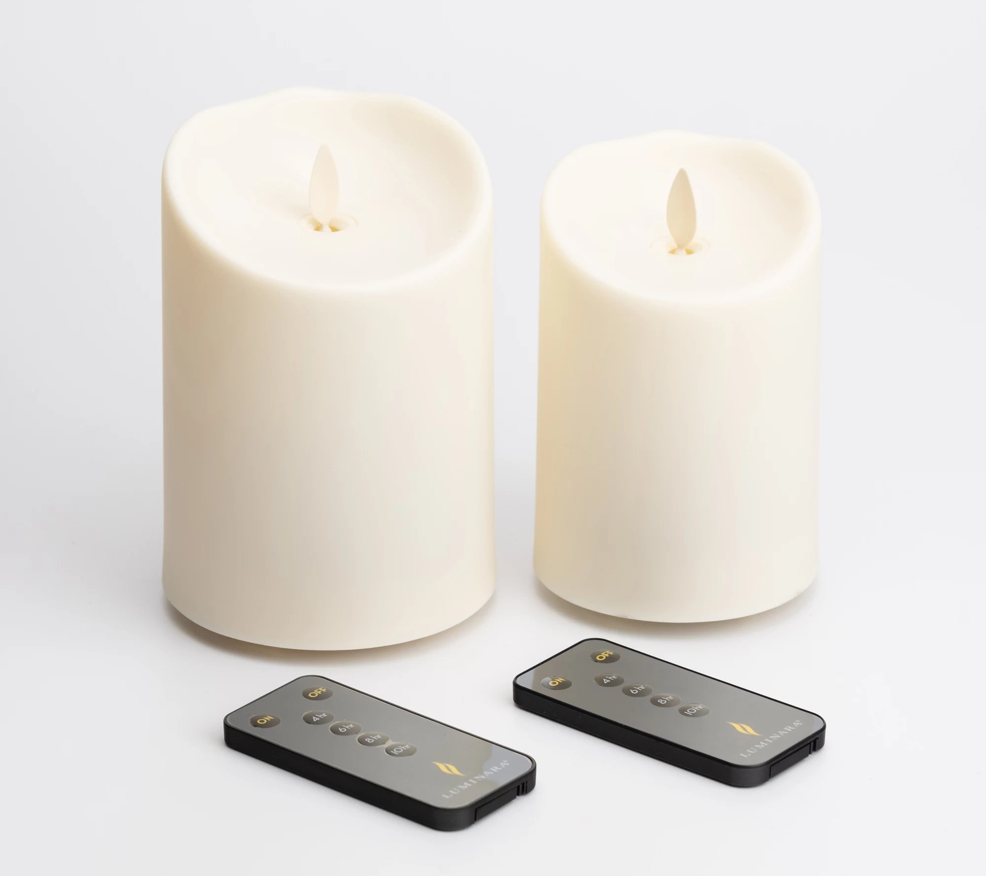 Luminara Set of (2) 4" & 5" Outdoor Candles with (2) Remotes