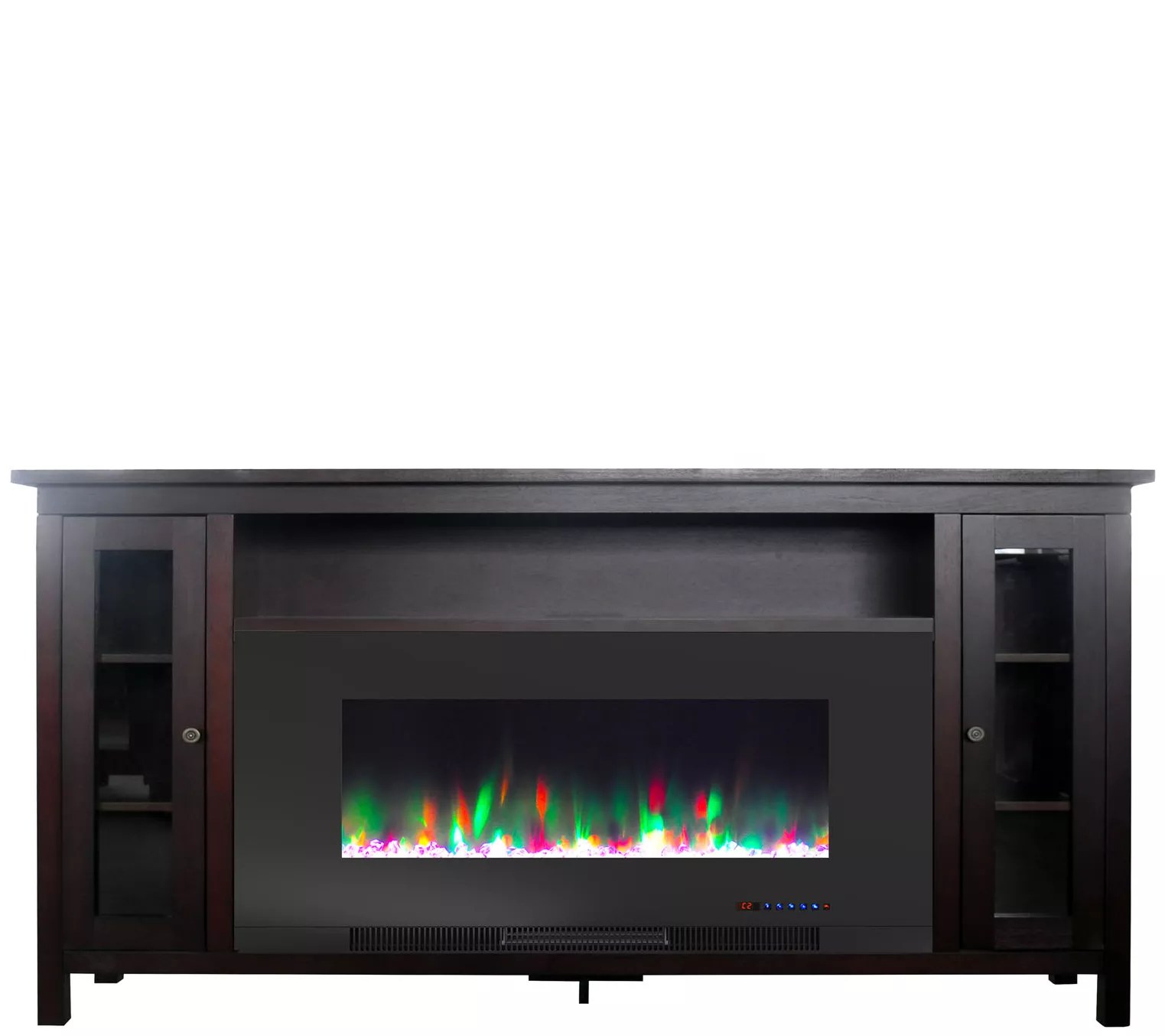 Cambridge Somerset 70" Fireplace TV Stand withRock Display